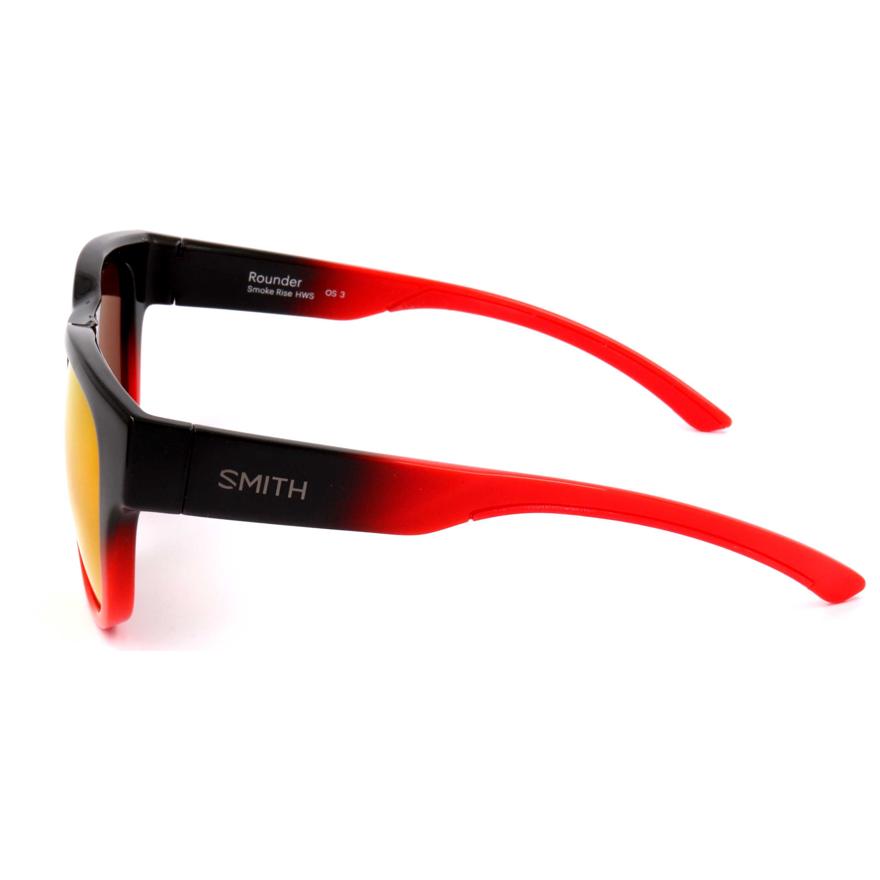 משקפי שמש Smith Optics דגם Rounder יוניסקס 52 מ״מ בצבע אפור כהה Carbon אדום