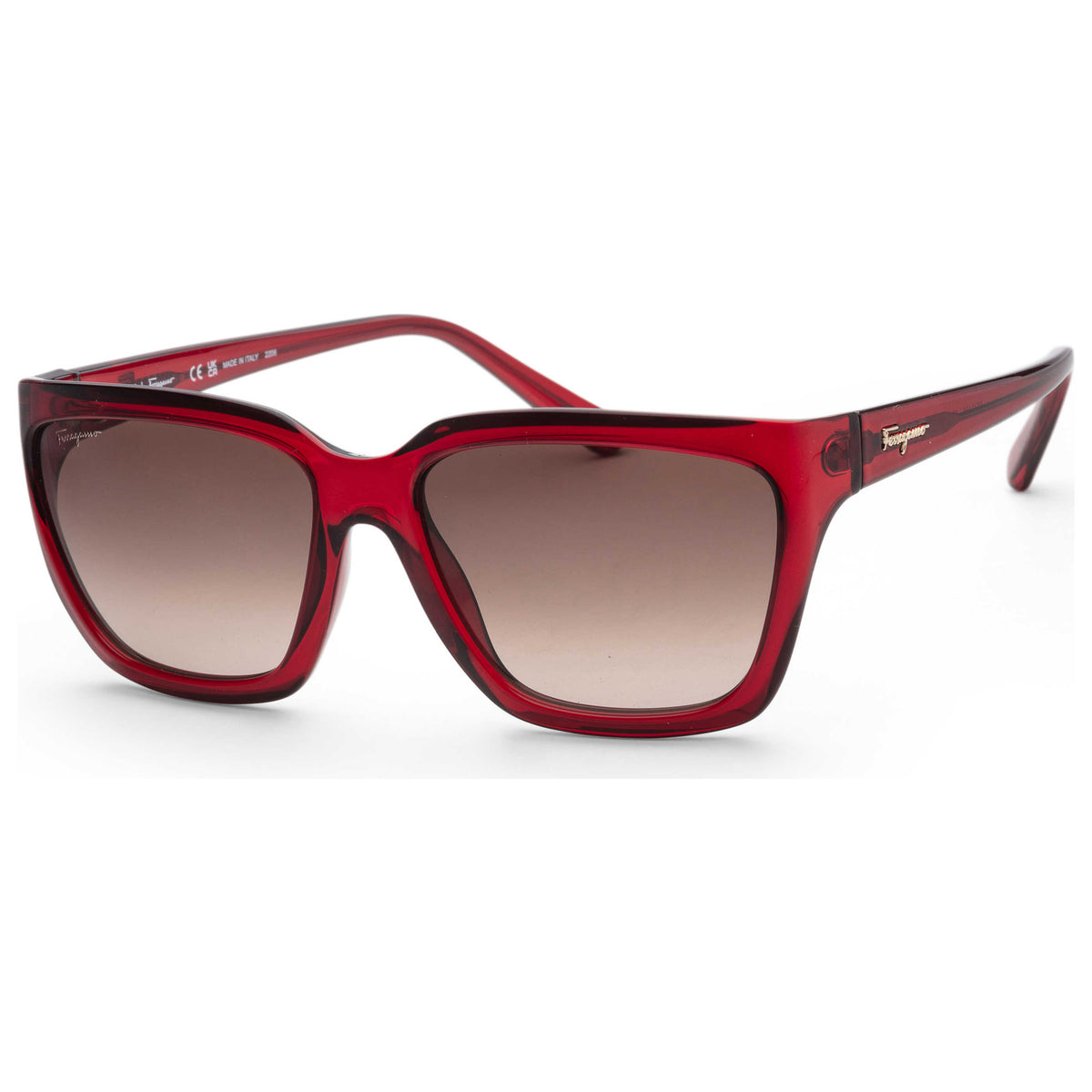 משקפי שמש Ferragamo דגם Sf1018S לנשים 59 מ״מ בצבע Crystal Wine
