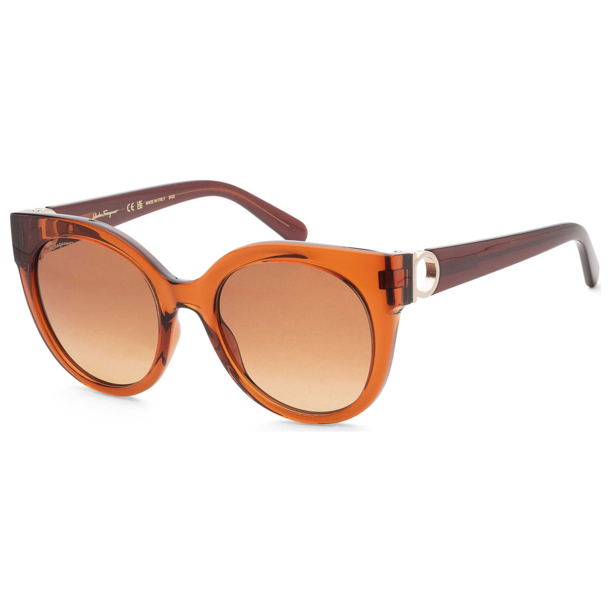 משקפי שמש Ferragamo דגם Fashion לנשים 53 מ״מ בצבע Crystal Caramel