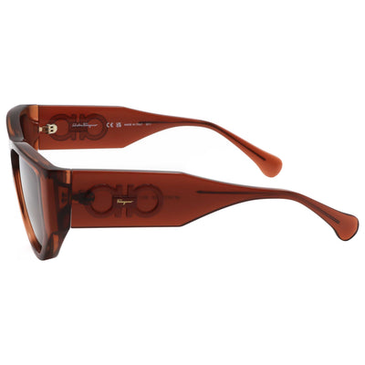 משקפי שמש Ferragamo דגם Sf1077S משקפי שמש נשים  56 מ״מ בצבע שקוף חום