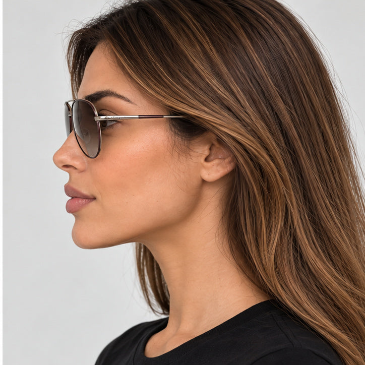 Ferragamo Women's 60mm Shiny Brown Sunglasses SF131S-211