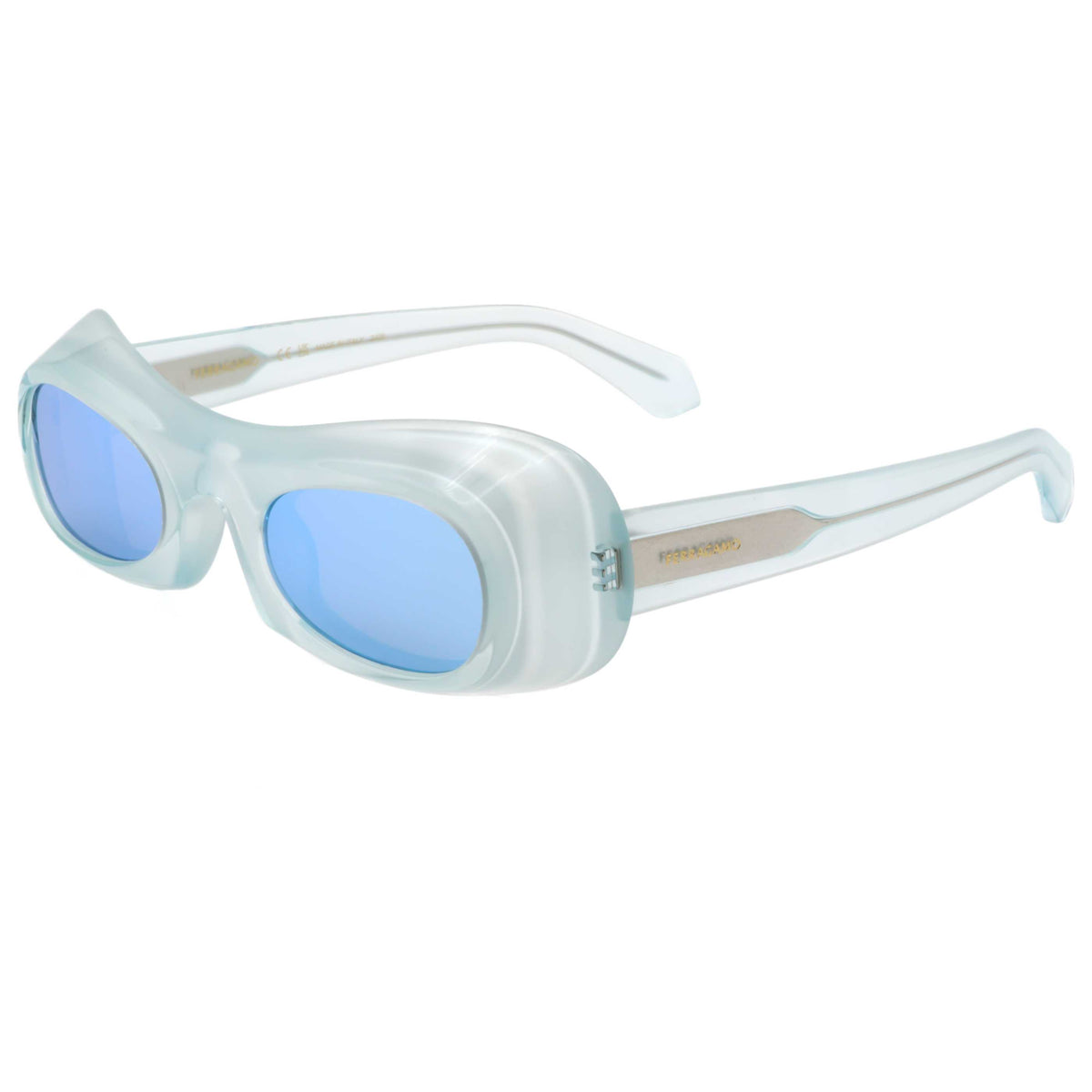 משקפי שמש Ferragamo דגם Sf2030S לנשים 51 מ״מ בצבע שקוף Aqua