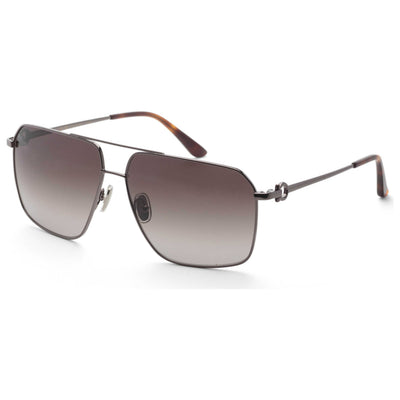 משקפי שמש Ferragamo דגם Sf238S לגברים 62 מ״מ בצבע מבריק Dark Ruthenium