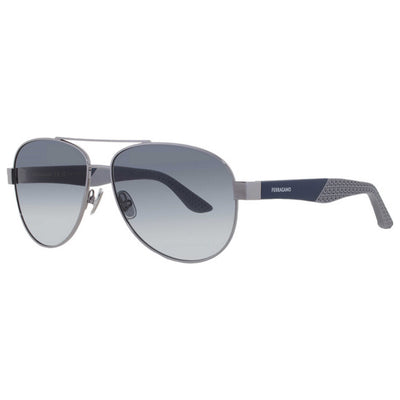 משקפי שמש Ferragamo דגם SF275SN-071-62 לגברים 62 מ״מ בצבע מט כהה Ruthenium