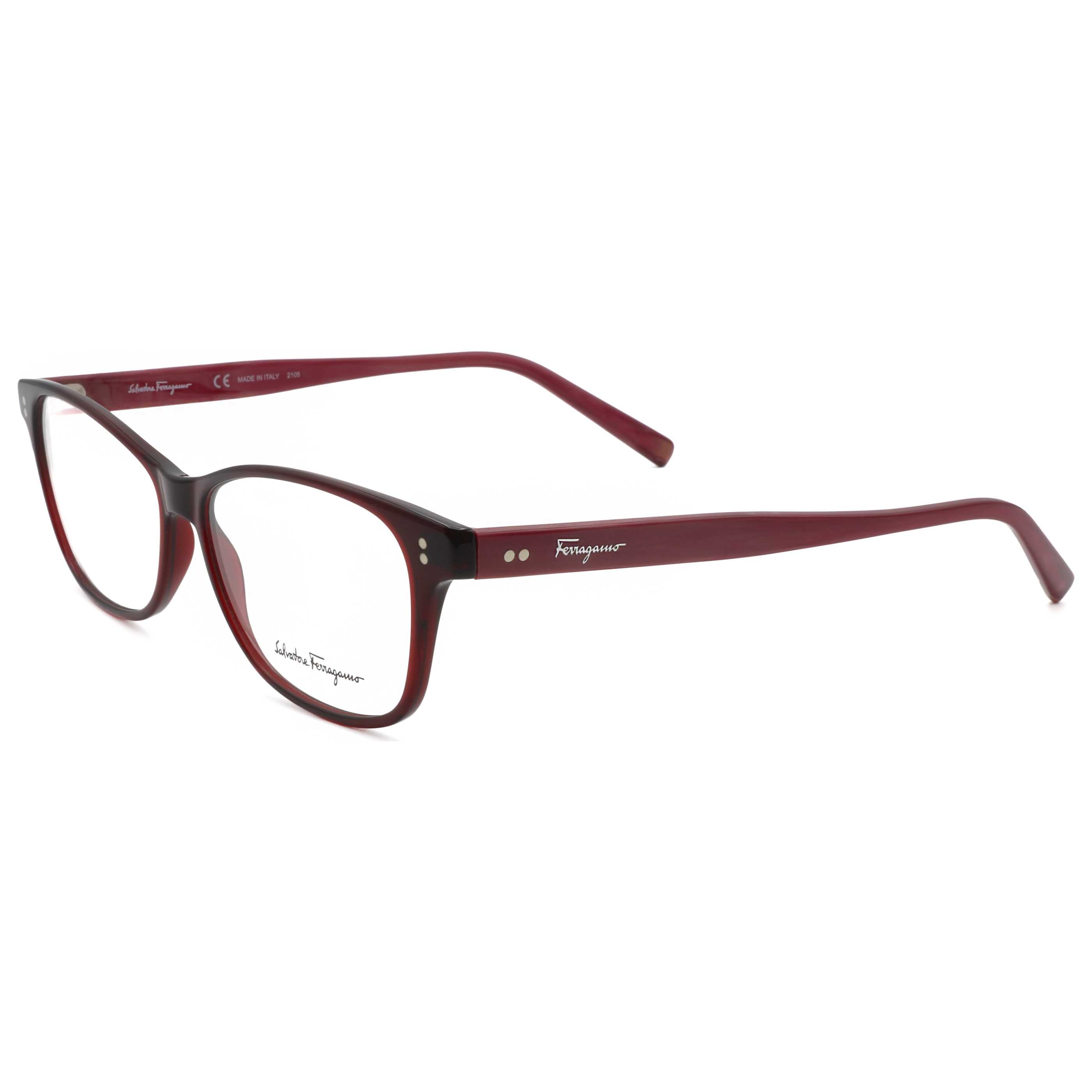 משקפי ראייה Ferragamo דגם Sf2910 לגברים 55 מ״מ בצבע Trasparent Wine בורדו Marble