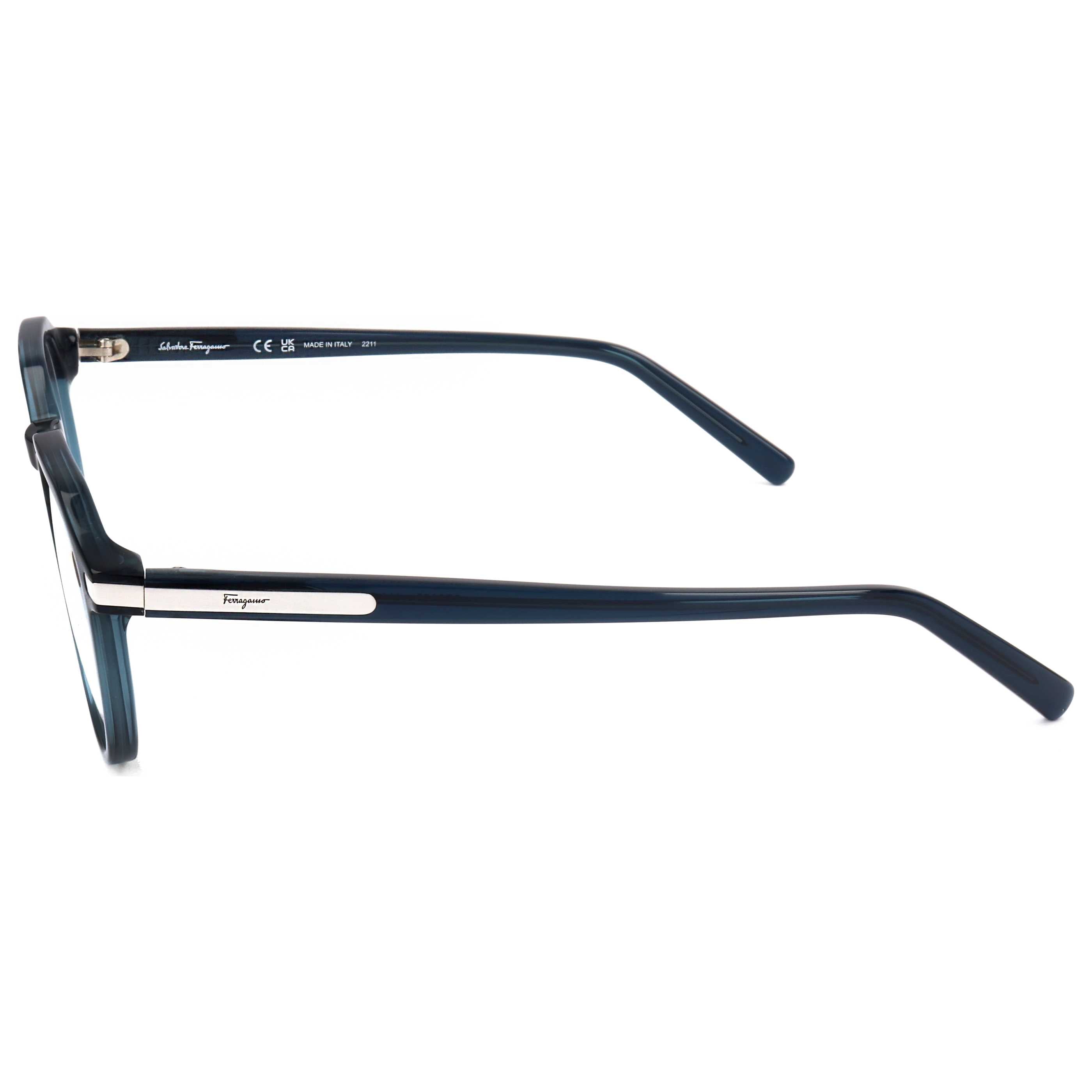 משקפי ראייה Ferragamo דגם Sf2955 לגברים 51 מ״מ בצבע קריסטל כחול נייבי