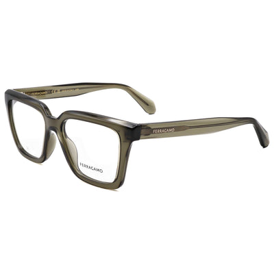 Ferragamo Unisex 52mm Transparent Khaki Eyeglasses SF2985-320-52