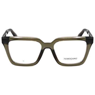 Ferragamo Unisex 52mm Transparent Khaki Eyeglasses SF2985-320-52