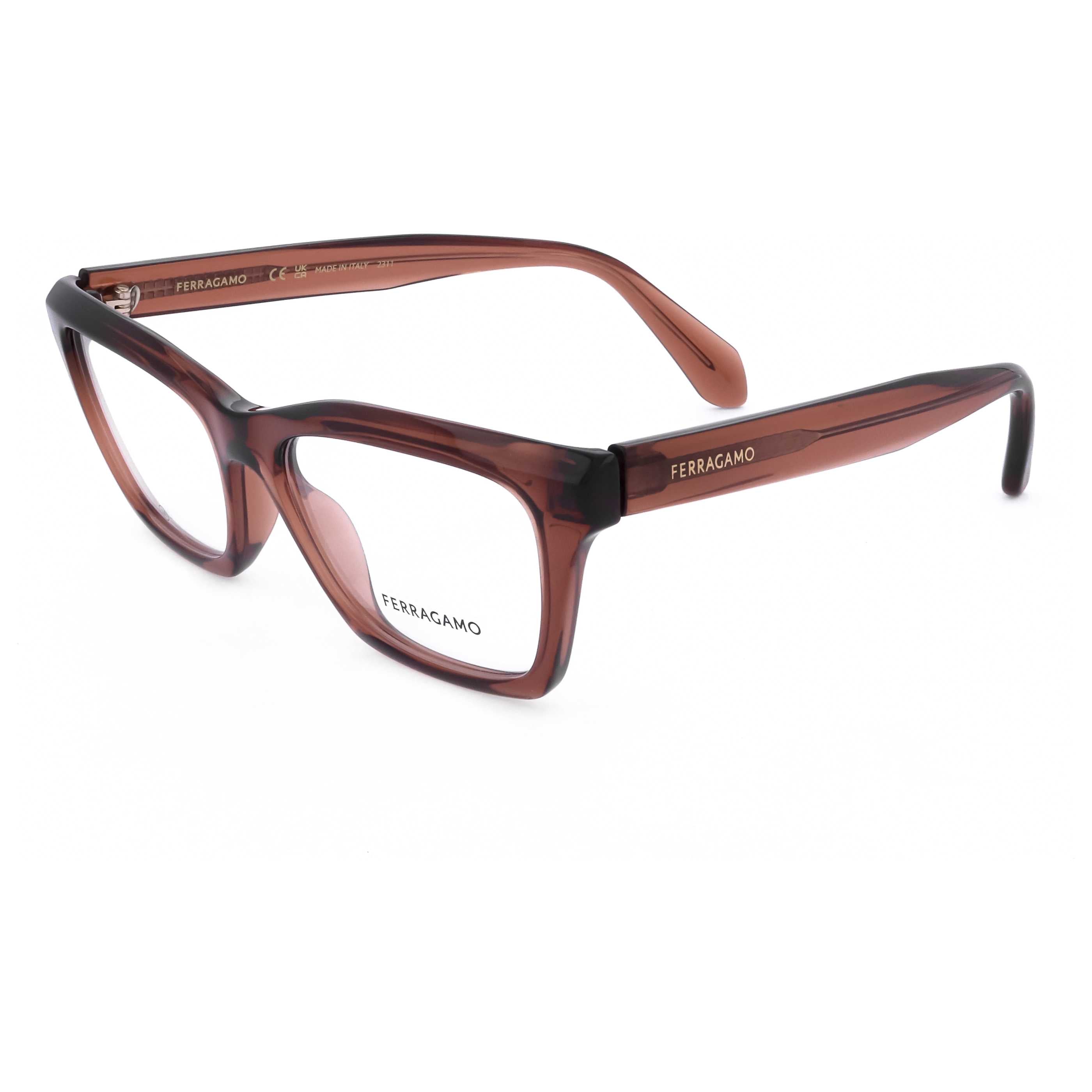 משקפי ראייה Ferragamo דגם Sf2986 לנשים 53 מ״מ בצבע שקוף חום
