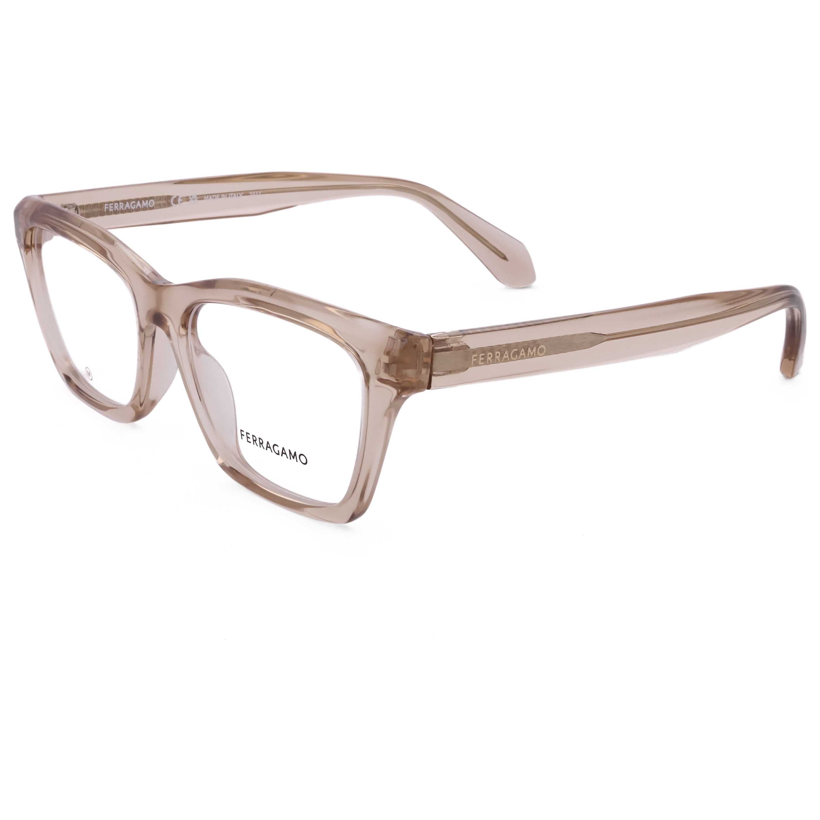 משקפי ראייה Ferragamo דגם Sf2986 לנשים 53 מ״מ בצבע שקוף בז׳