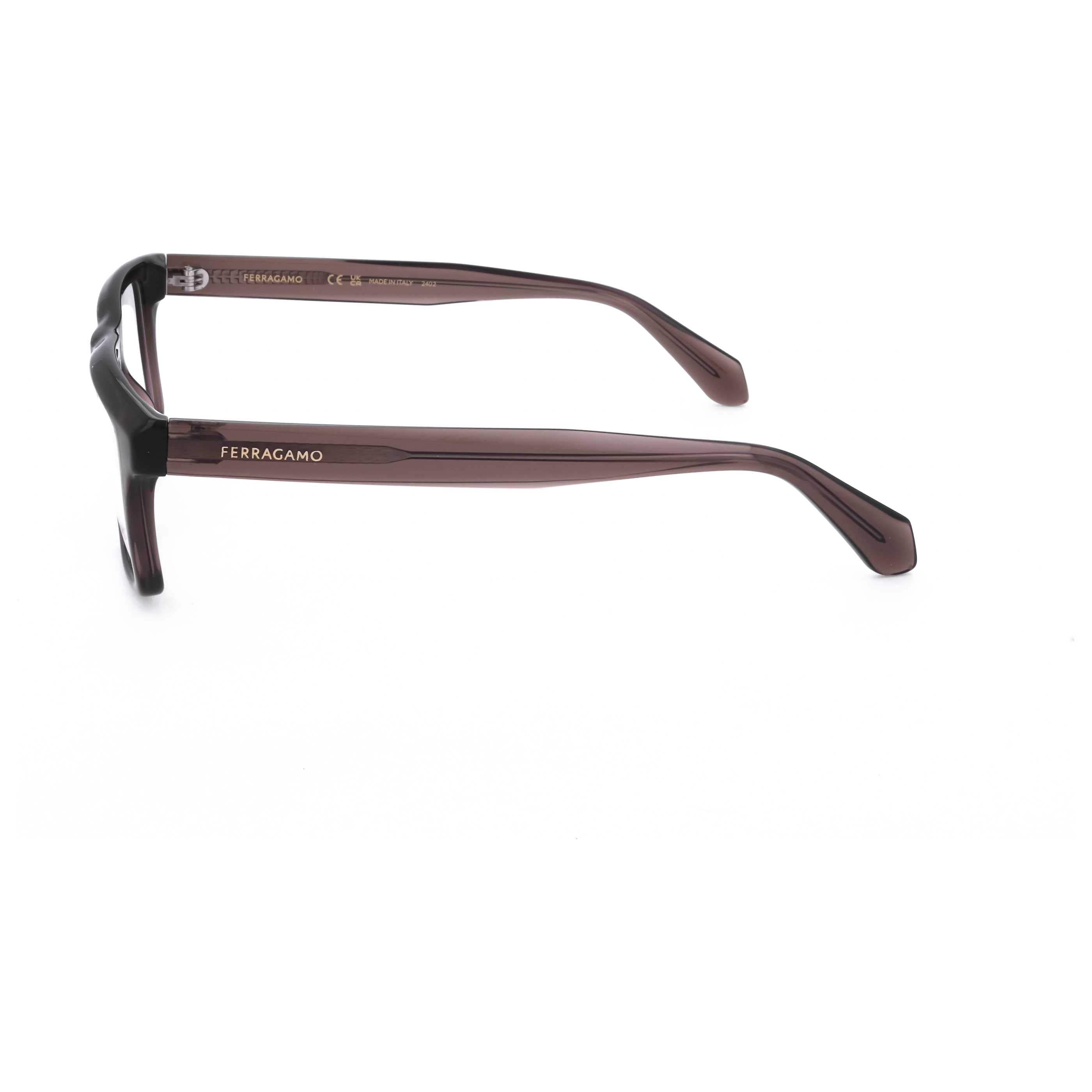 משקפי ראייה Ferragamo דגם Sf2988 לגברים 54 מ״מ בצבע שקוף חום