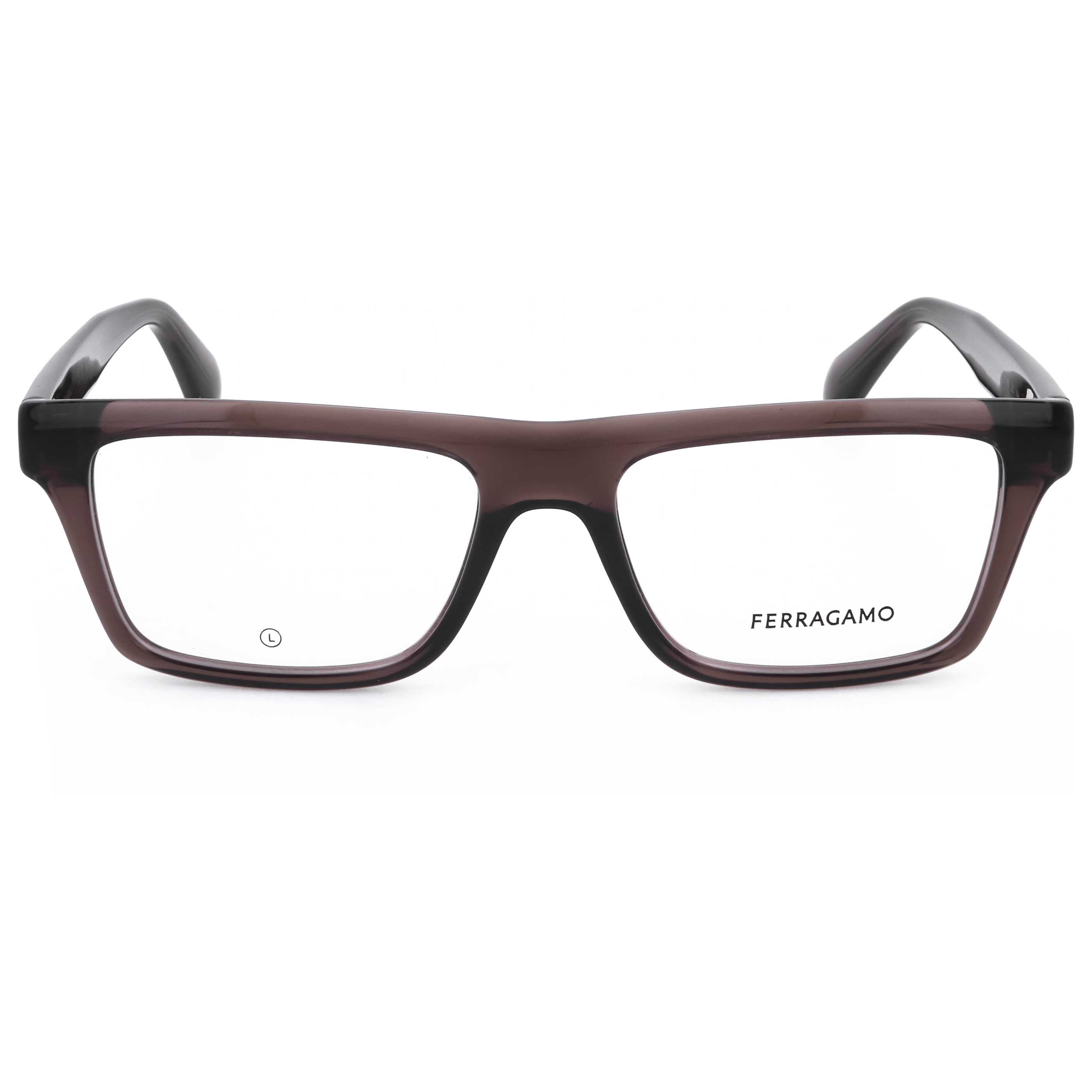 משקפי ראייה Ferragamo דגם Sf2988 לגברים 54 מ״מ בצבע שקוף חום