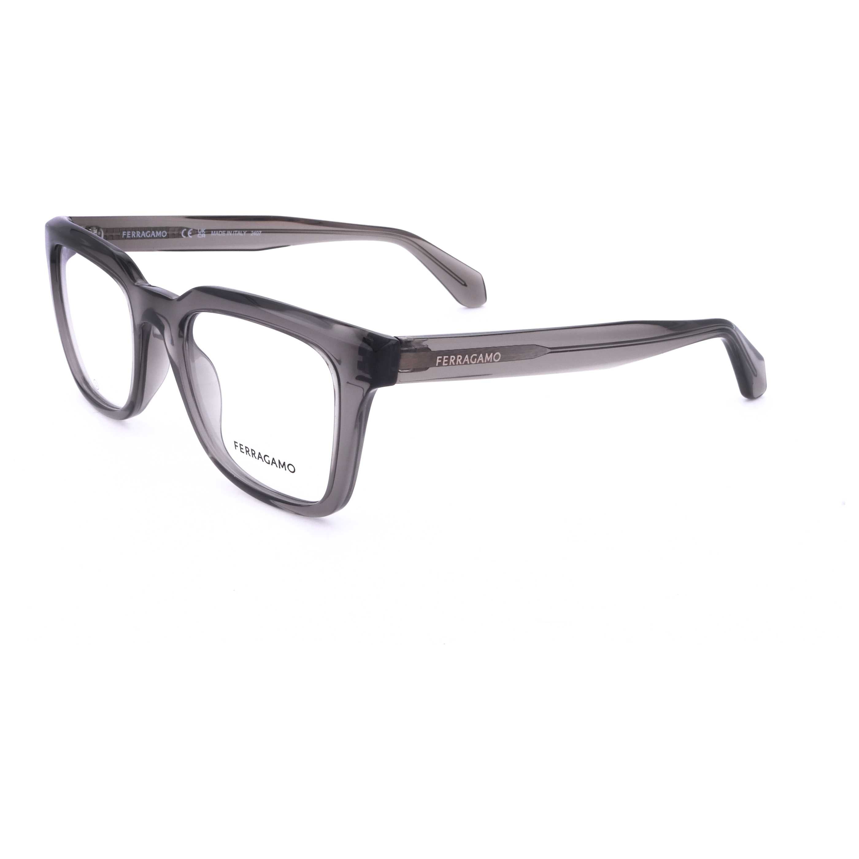 משקפי ראייה Ferragamo דגם Sf2990 לגברים 52 מ״מ בצבע שקוף אפור
