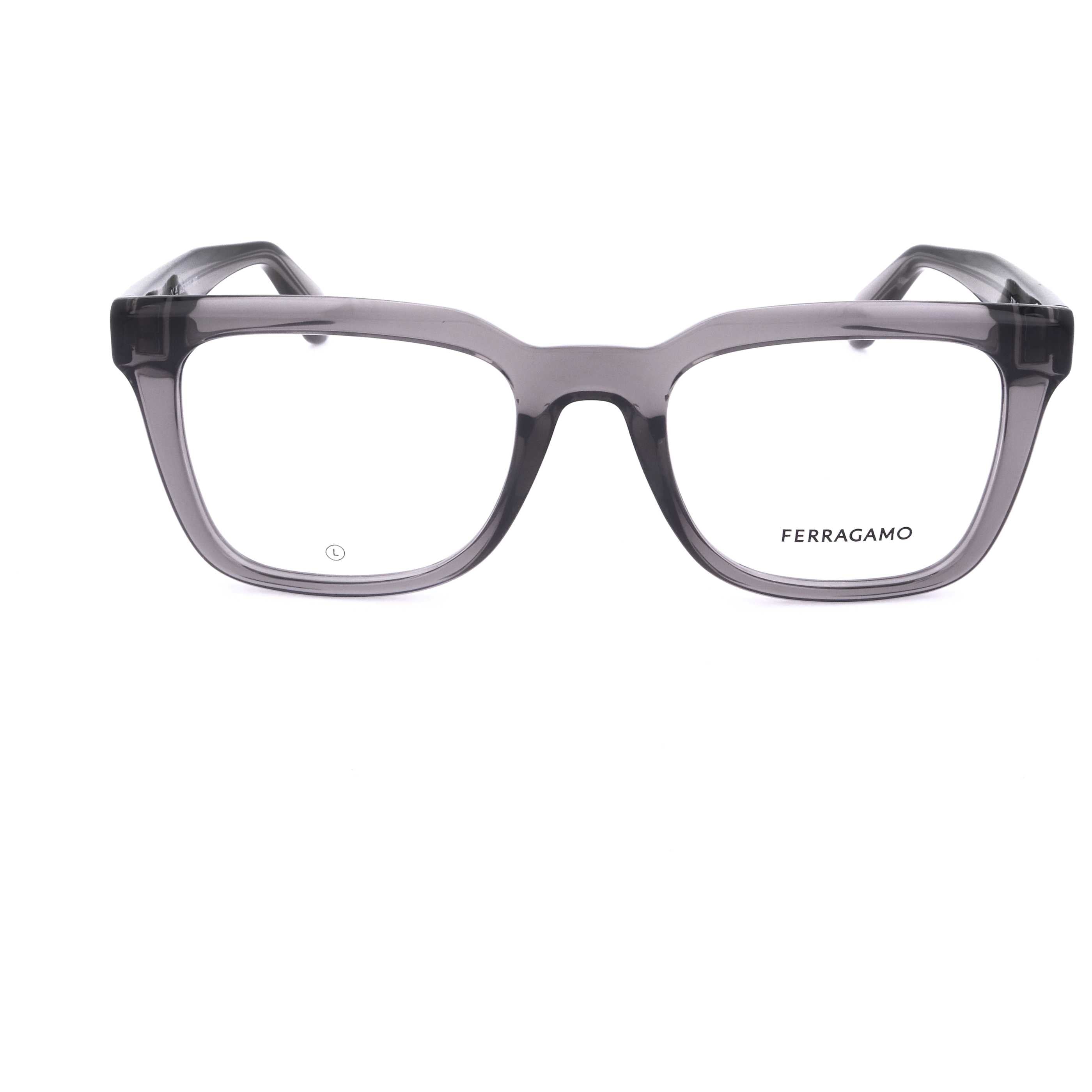 משקפי ראייה Ferragamo דגם Sf2990 לגברים 52 מ״מ בצבע שקוף אפור