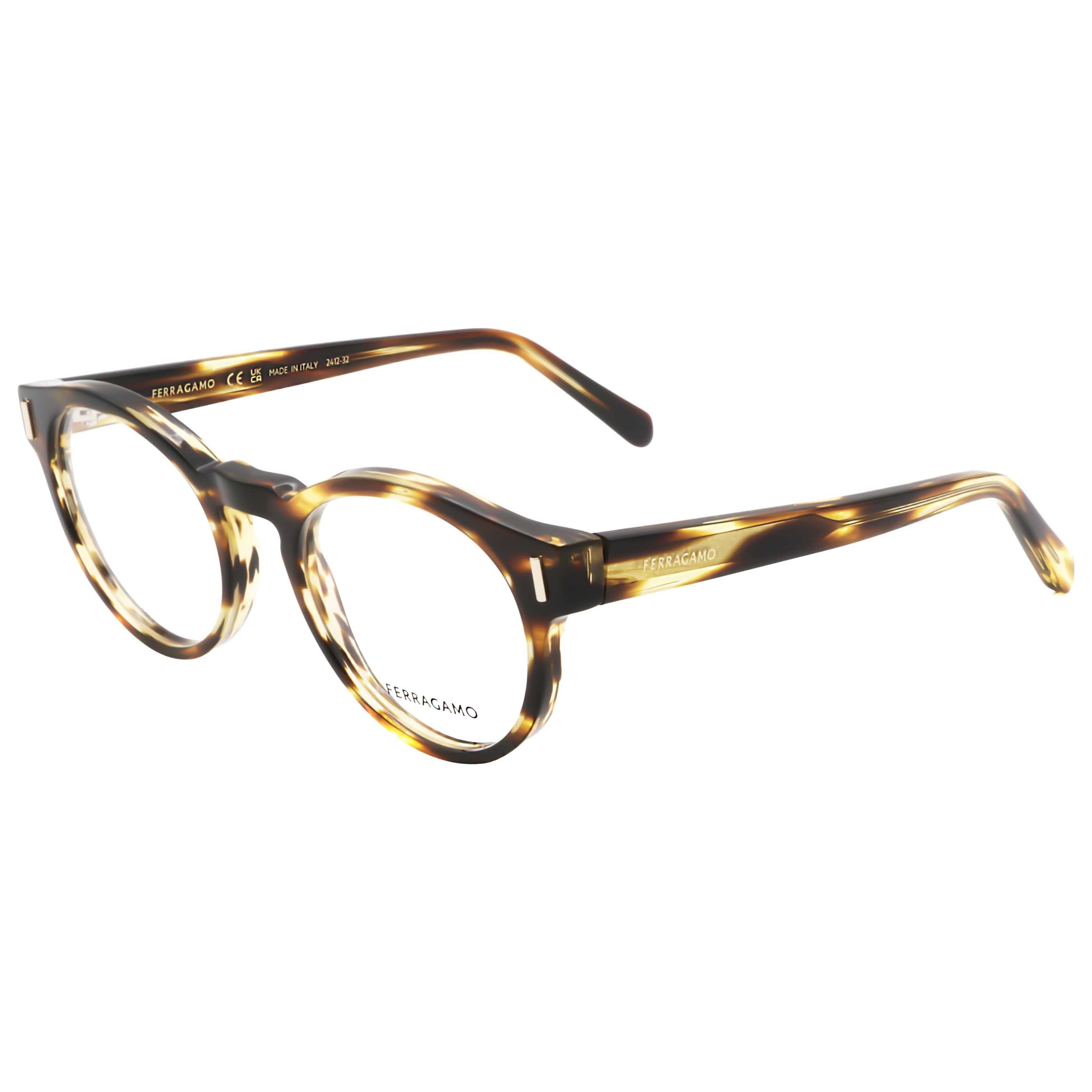 משקפי ראייה Ferragamo דגם Sf2998 לגברים 50 מ״מ בצבע Striped חום