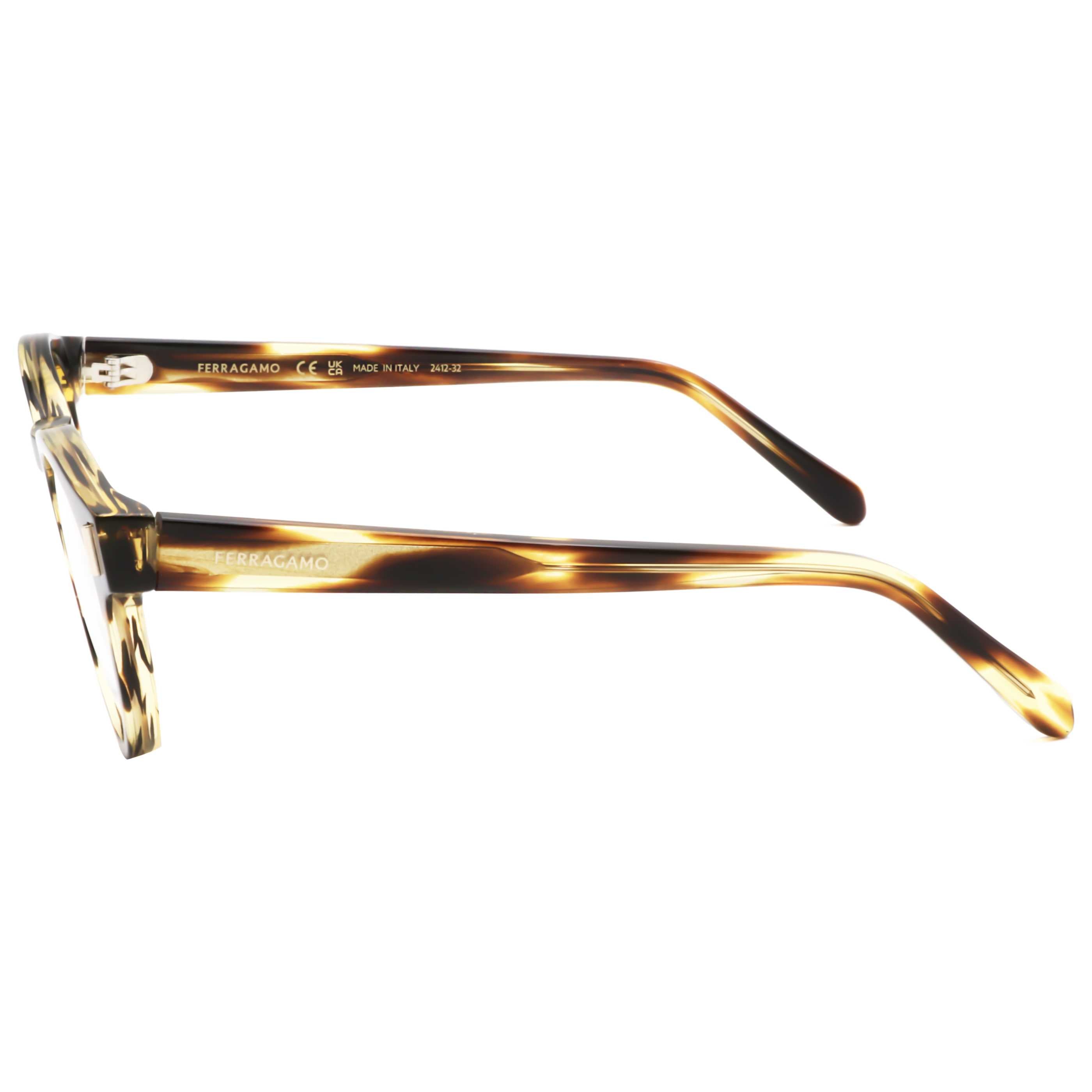 משקפי ראייה Ferragamo דגם Sf2998 לגברים 50 מ״מ בצבע Striped חום