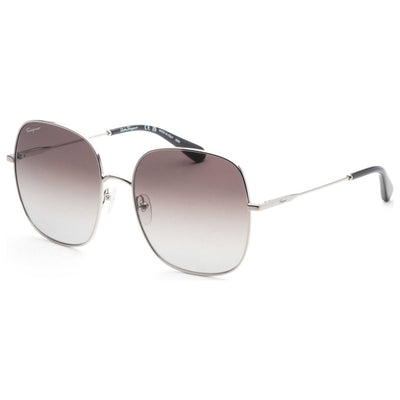 משקפי שמש Ferragamo דגם Sf300S לנשים 59 מ״מ בצבע כסוף