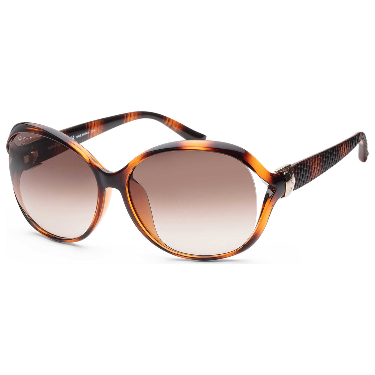 משקפי שמש Ferragamo דגם Fashion לנשים 61 מ״מ בצבע שריון צב