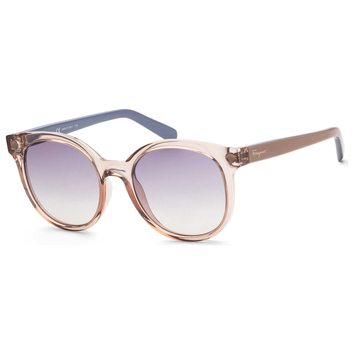 משקפי שמש Ferragamo דגם Fashion לנשים 53 מ״מ בצבע Crystal Nude