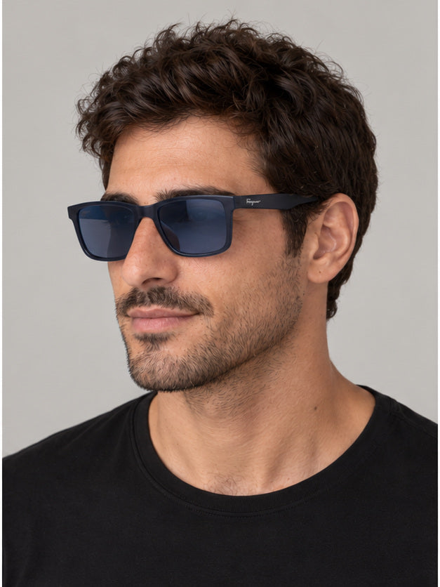 Ferragamo Men's Fashion 57mm Blue and Grey Sunglasses SF938S-435-57