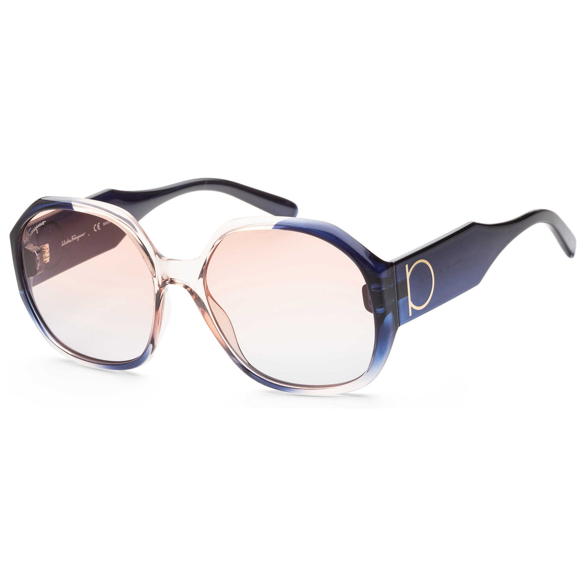 משקפי שמש Ferragamo דגם Sf943S לנשים 60 מ״מ בצבע אפור ורוד מדורג