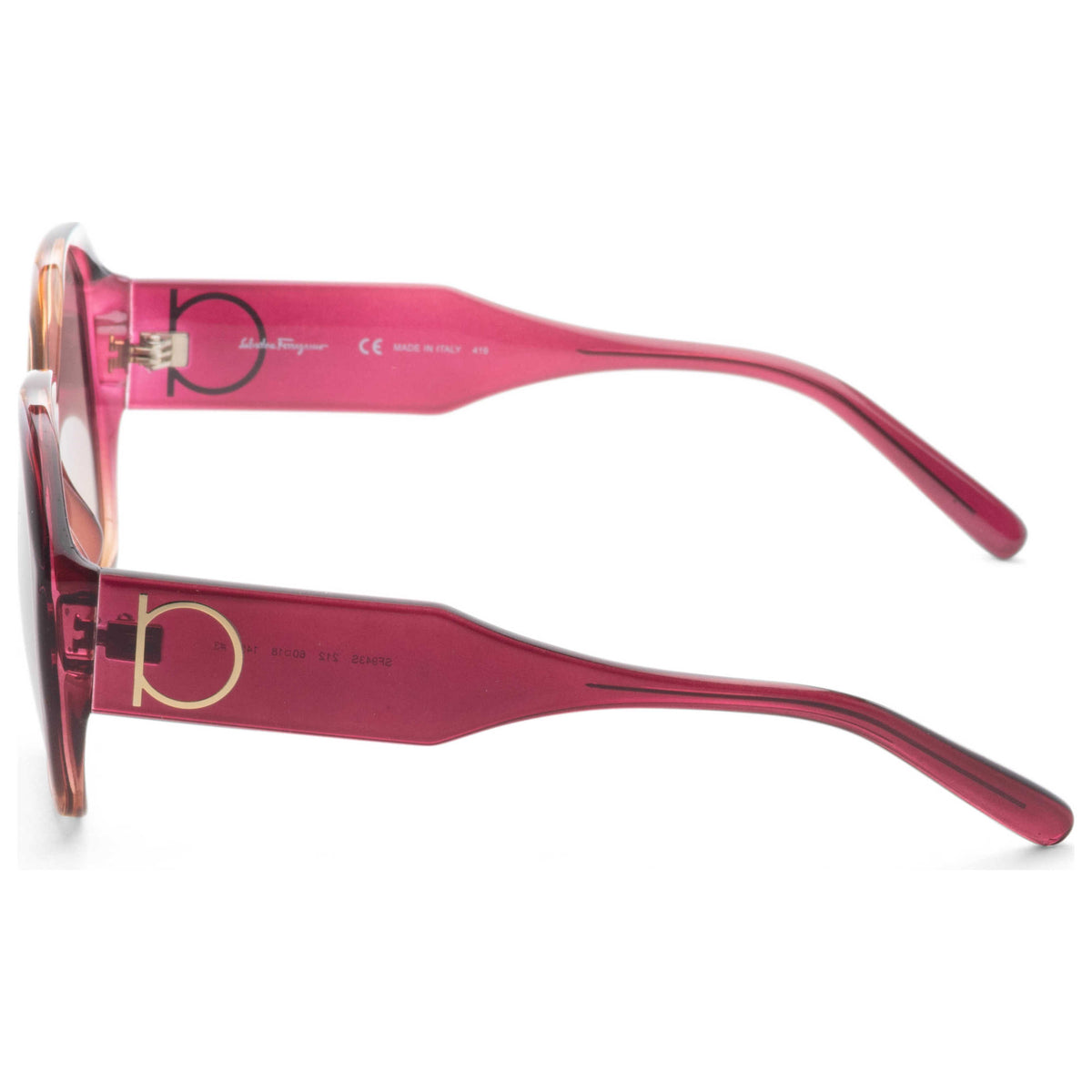 משקפי שמש Ferragamo דגם Fashion לנשים 60 מ״מ בצבע Wine Caramel