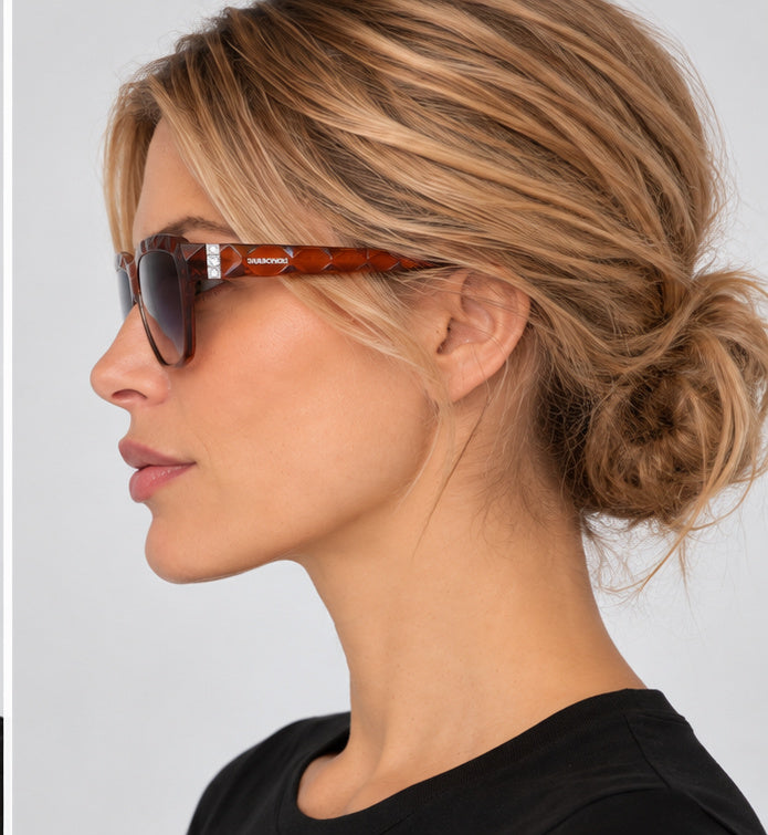 משקפי שמש Swarovski דגם Sk0079 לנשים 62 מ״מ בצבע חום