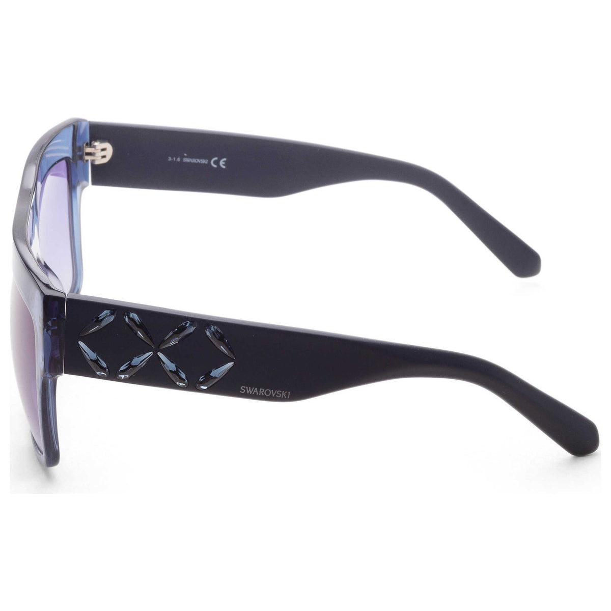 משקפי שמש Swarovski דגם Sk0128 לנשים 56 מ״מ בצבע מבריק כחול