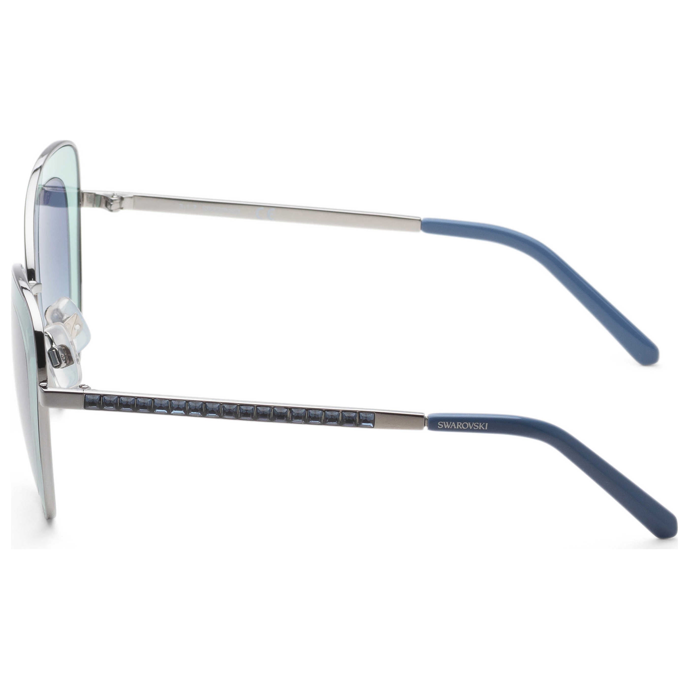משקפי שמש Swarovski דגם Sk0144 לנשים 51 מ״מ בצבע מבריק Light רותניום