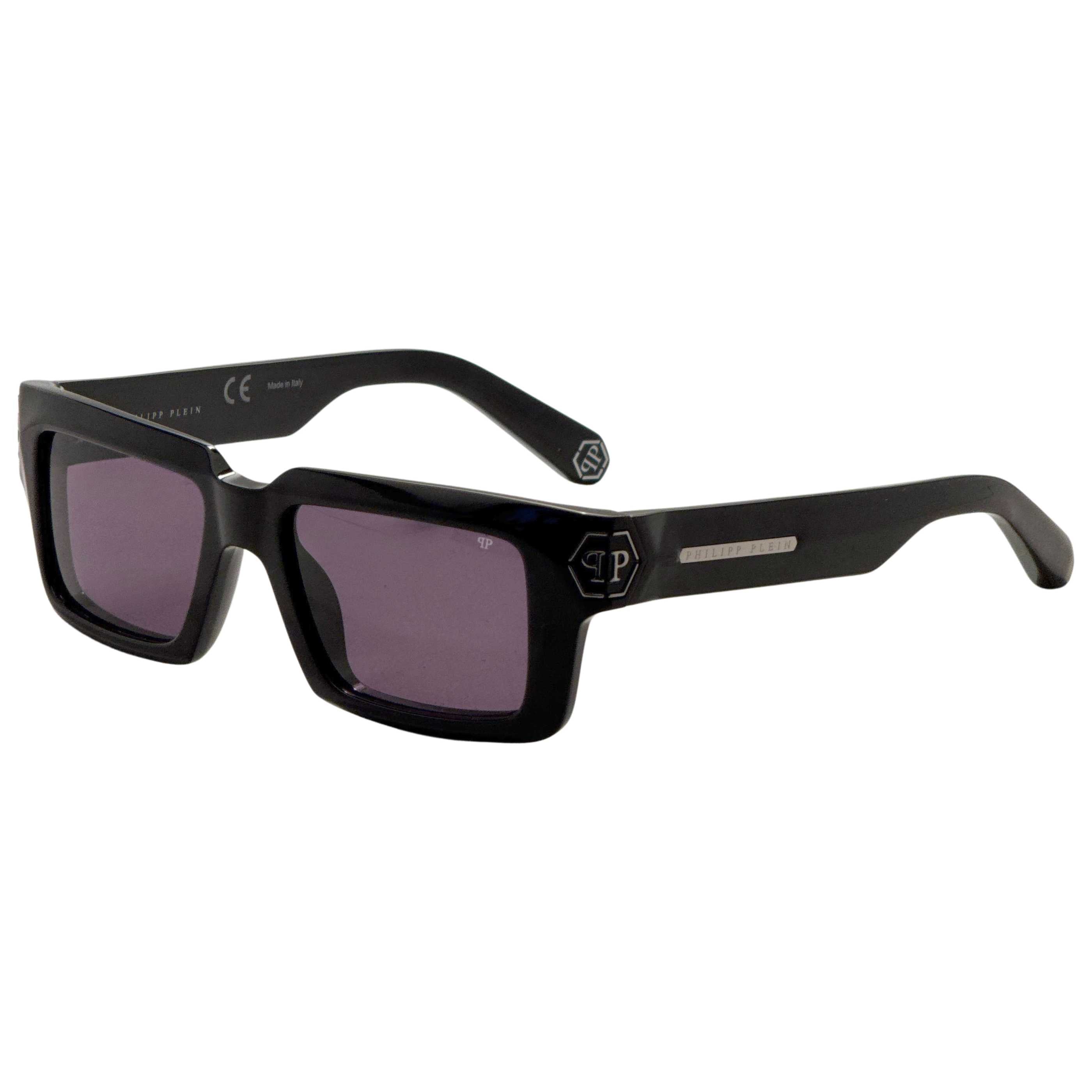 משקפי שמש Philipp Plein דגם Spp044M530700 לגברים 53 מ״מ בצבע שחור מבריק