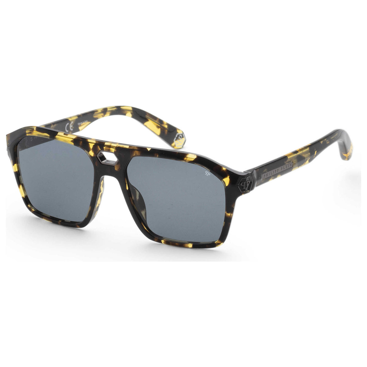 משקפי שמש Philipp Plein דגם Spp072M570709 לגברים 57 מ״מ בצבע צהוב הוואנה