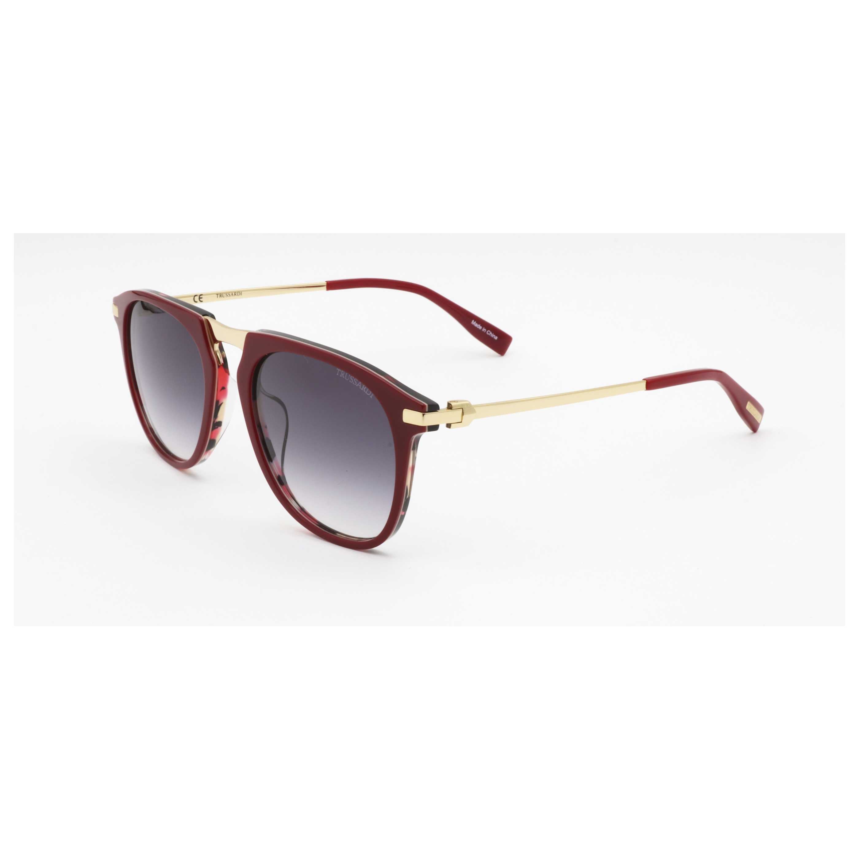 משקפי שמש Trussardi דגם Str330F לנשים 55 מ״מ בצבע אדום