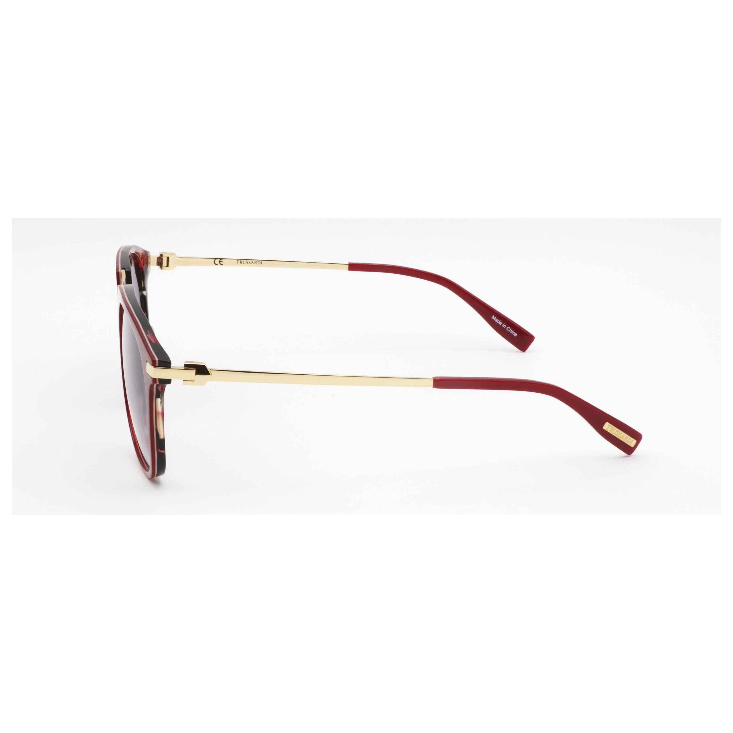 משקפי שמש Trussardi דגם Str330F לנשים 55 מ״מ בצבע אדום