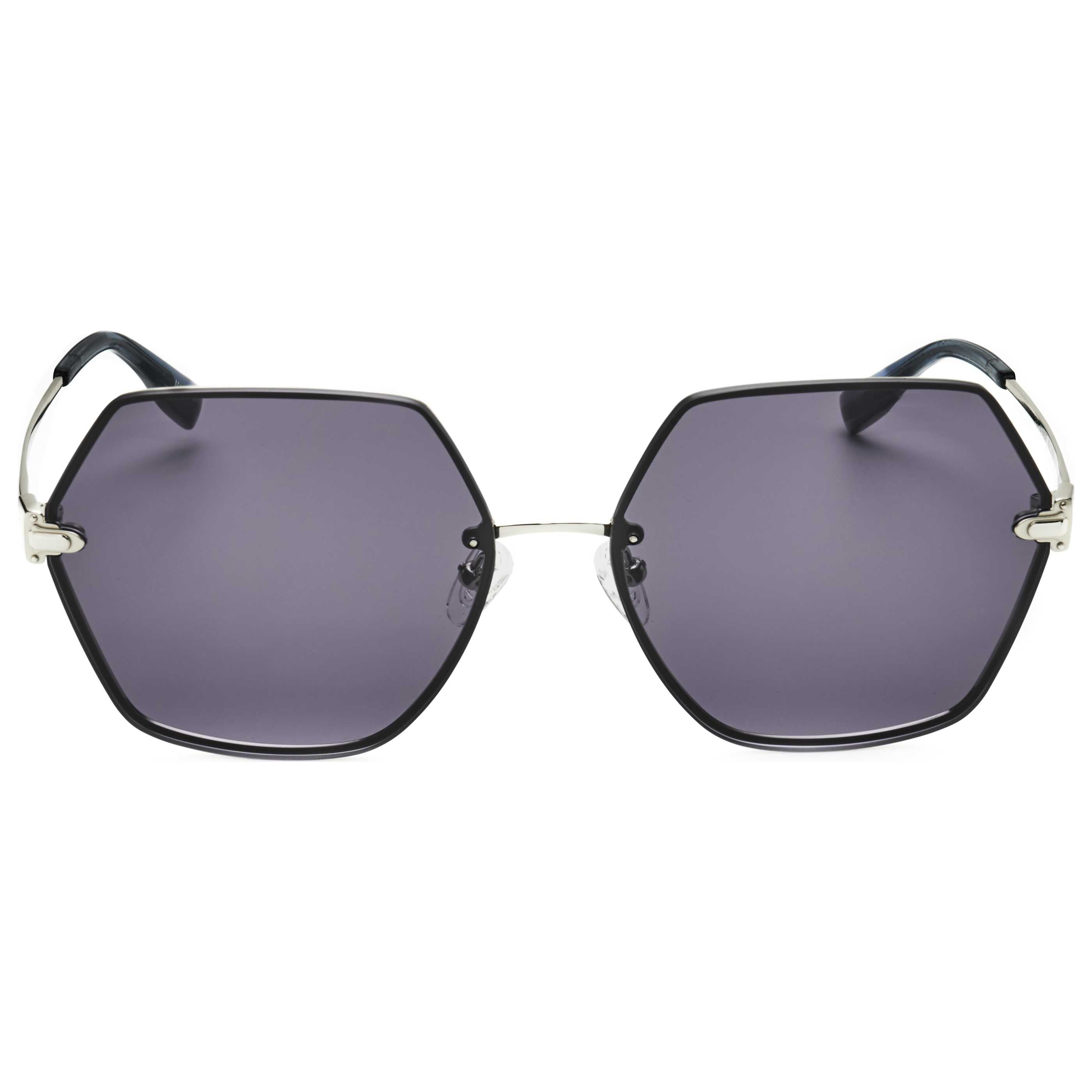 משקפי שמש Trussardi דגם Str452F לנשים 60 מ״מ בצבע מבריק Palladium