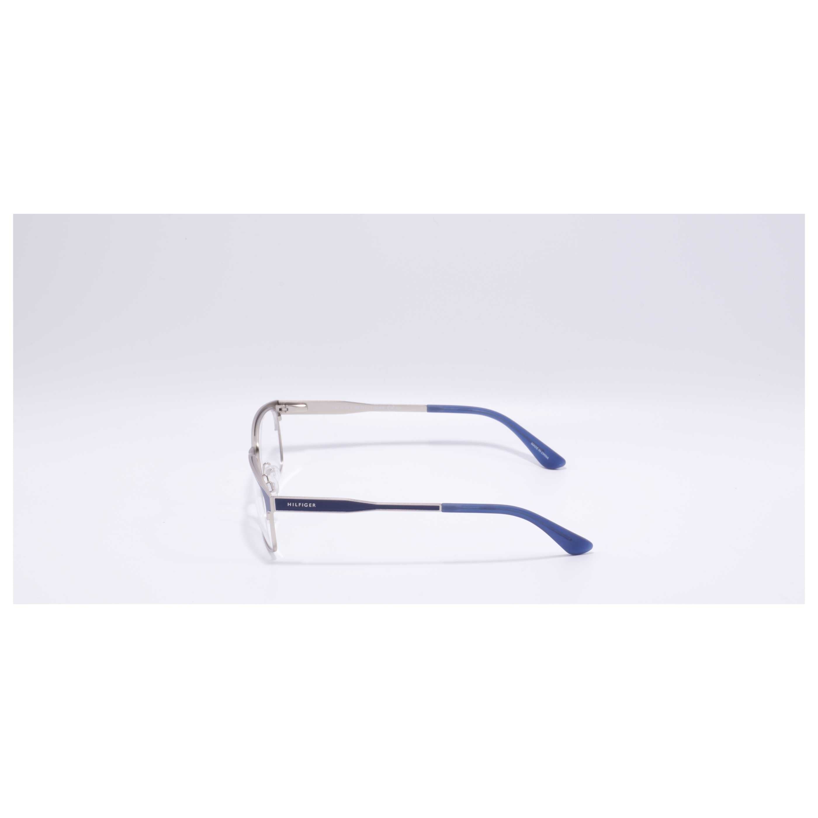 משקפי ראייה Tommy Hilfiger דגם Th1357 לגברים 53 מ״מ בצבע מט Palladium כחול