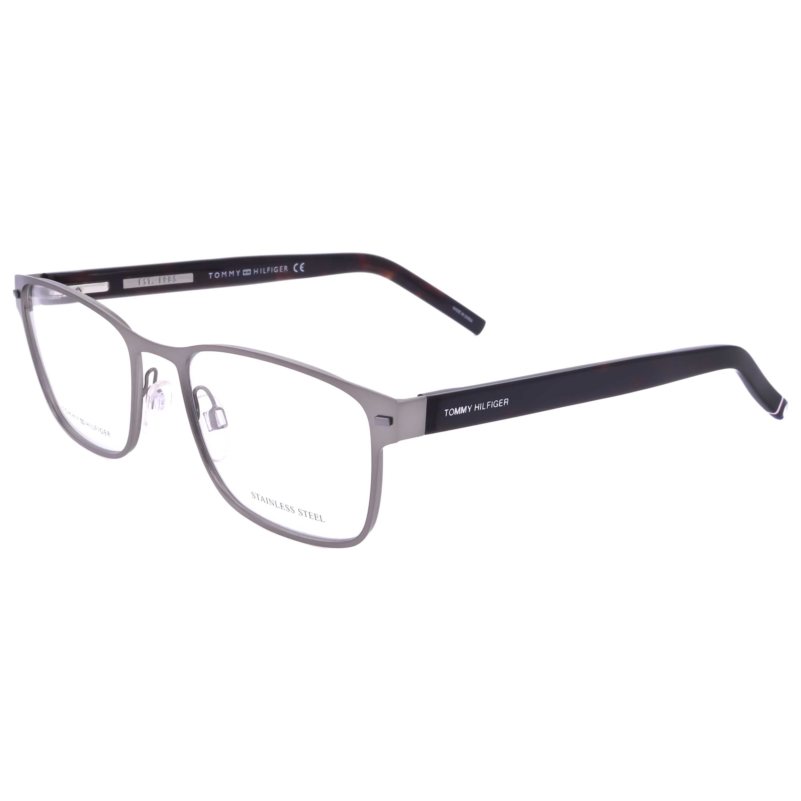 משקפי ראייה Tommy Hilfiger דגם Th1769 לגברים 55 מ״מ בצבע מט רותניום כהה