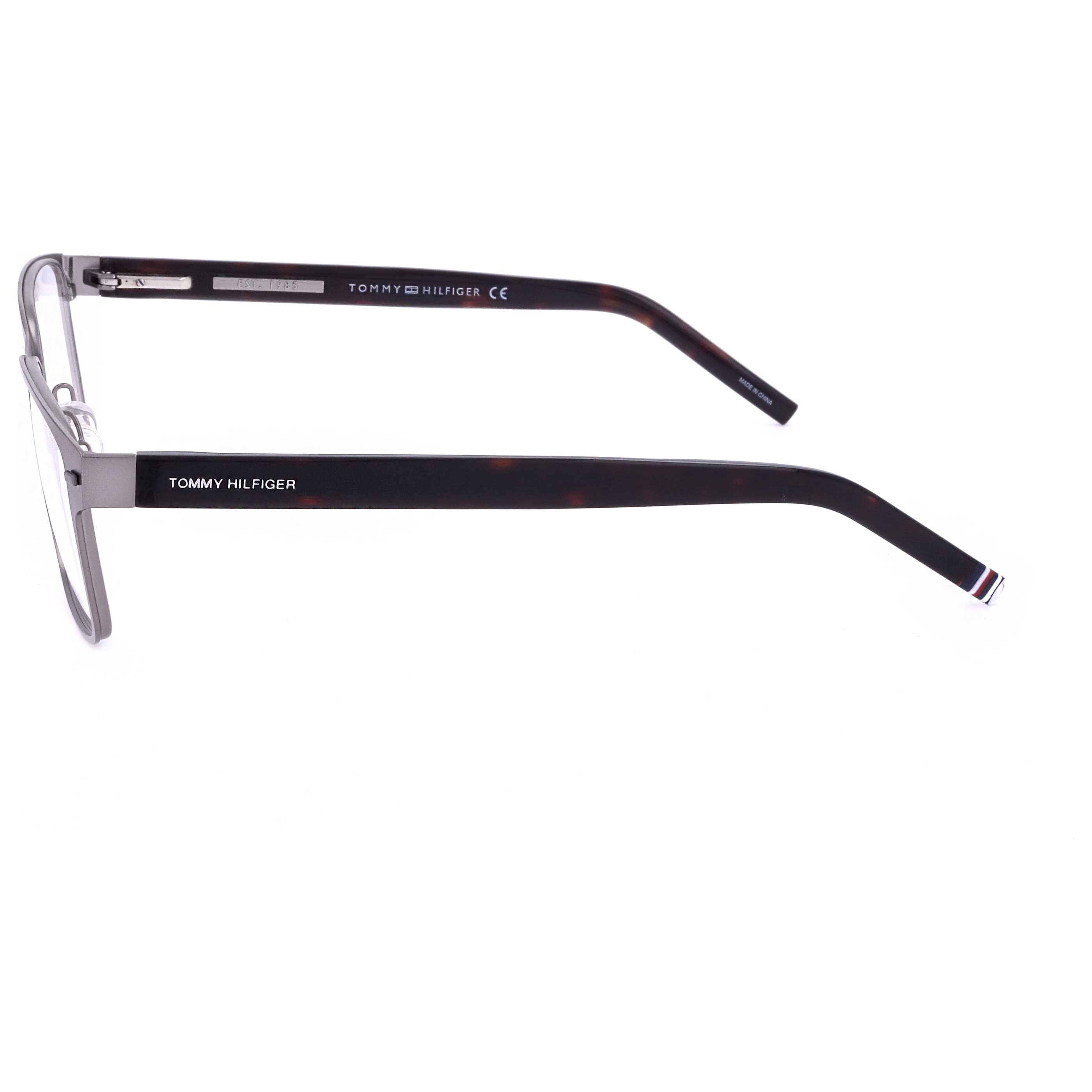 משקפי ראייה Tommy Hilfiger דגם Th1769 לגברים 55 מ״מ בצבע מט רותניום כהה