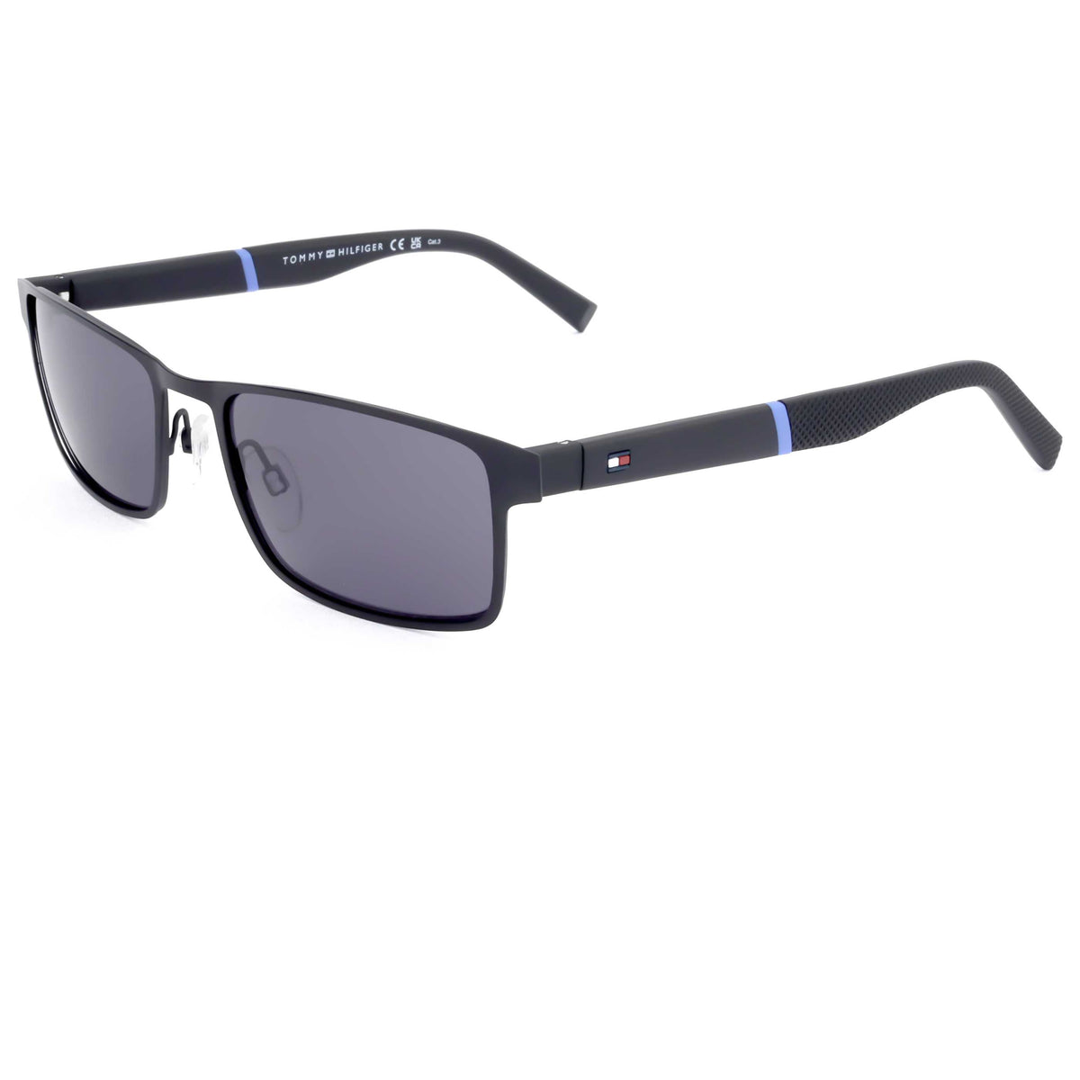 משקפי שמש Tommy Hilfiger לגברים 55 מ״מ בצבע מט שחור