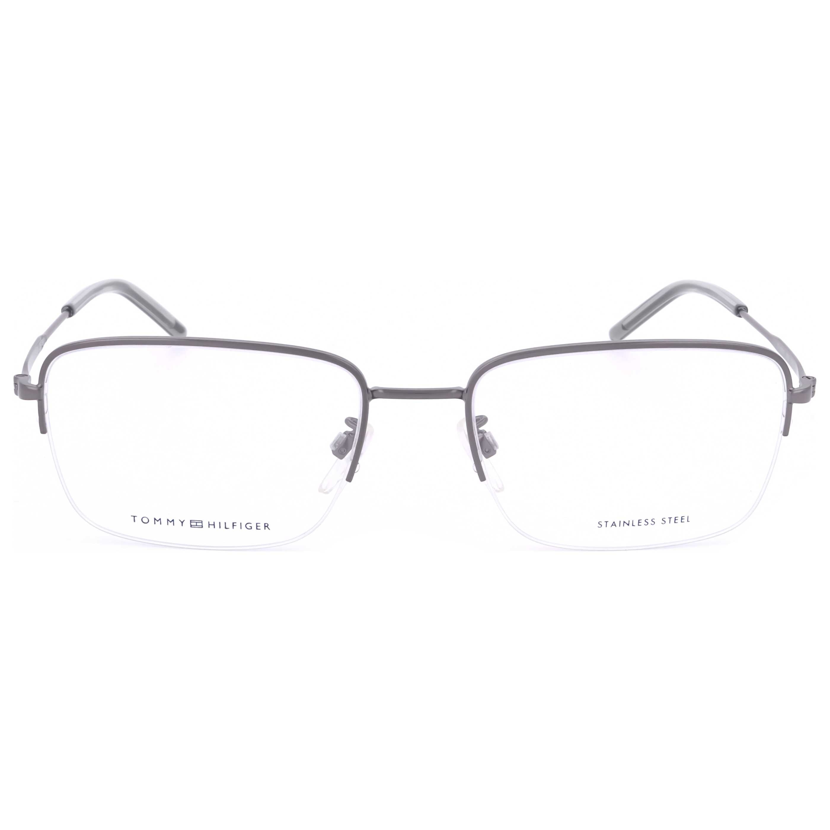משקפי ראייה Tommy Hilfiger דגם Th1935 לגברים 56 מ״מ בצבע מט רותניום כהה