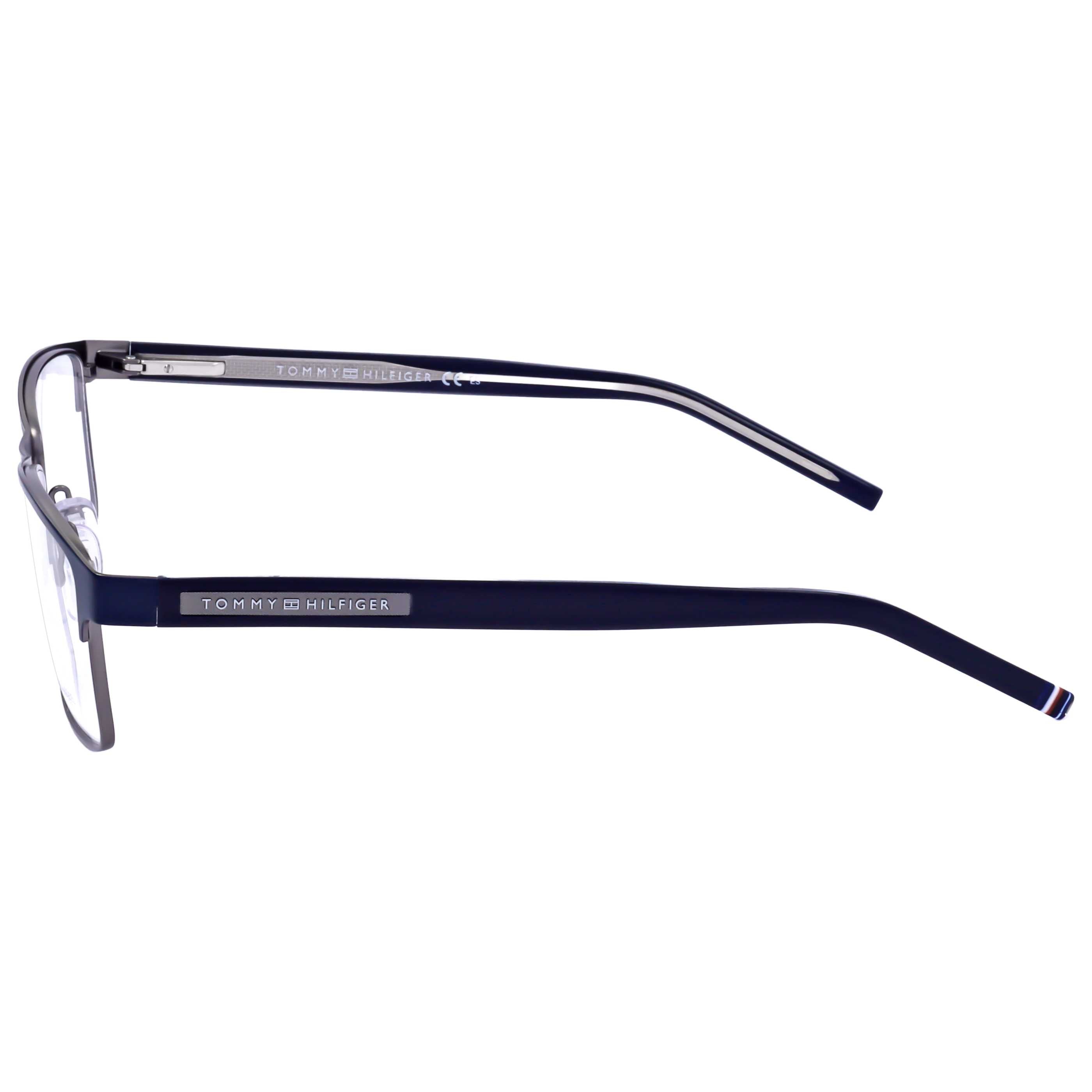 משקפי ראייה Tommy Hilfiger דגם Th1944 לגברים 53 מ״מ בצבע כחול מט רותניום כהה