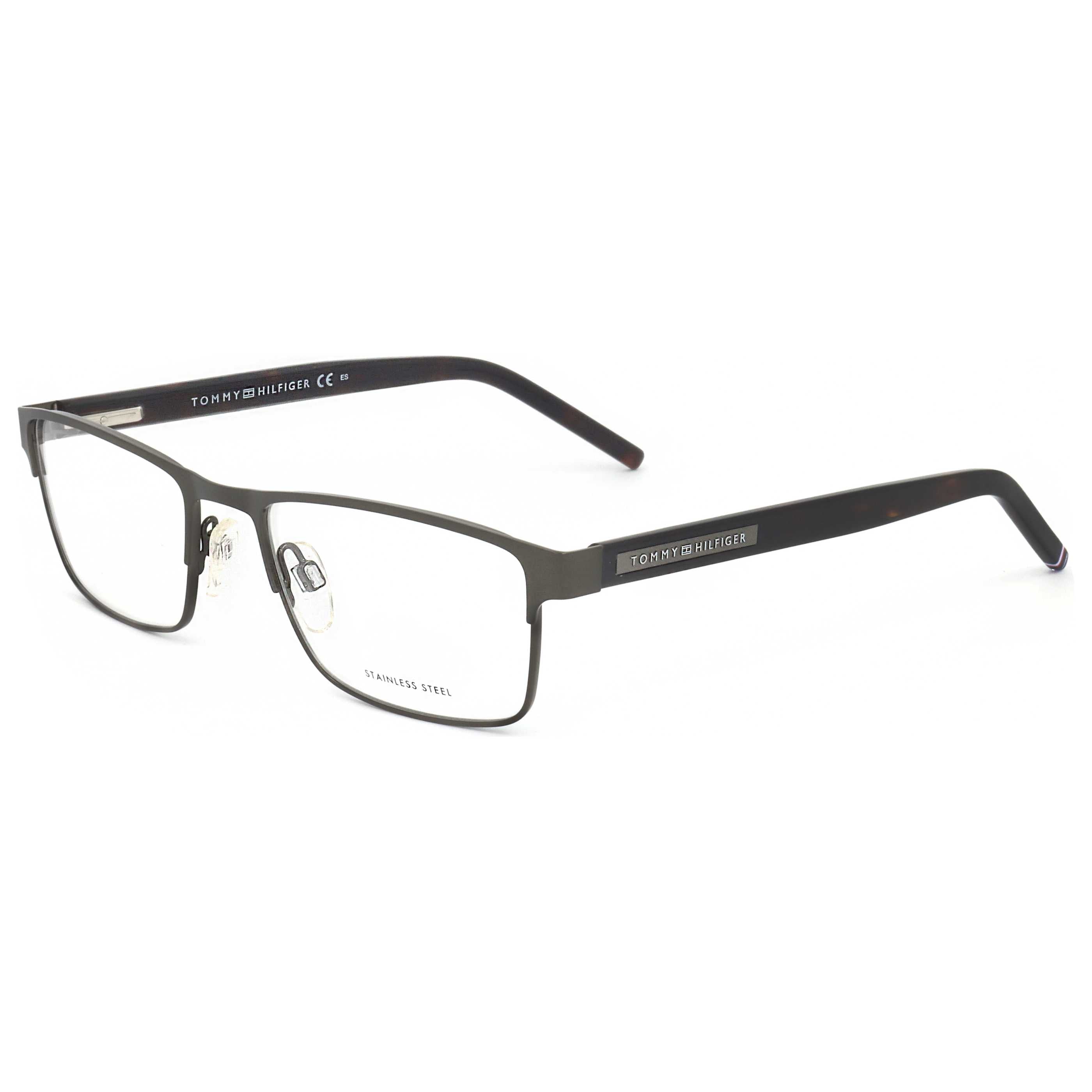 משקפי ראייה Tommy Hilfiger דגם Th1944 לגברים 53 מ״מ בצבע מט רותניום שחור