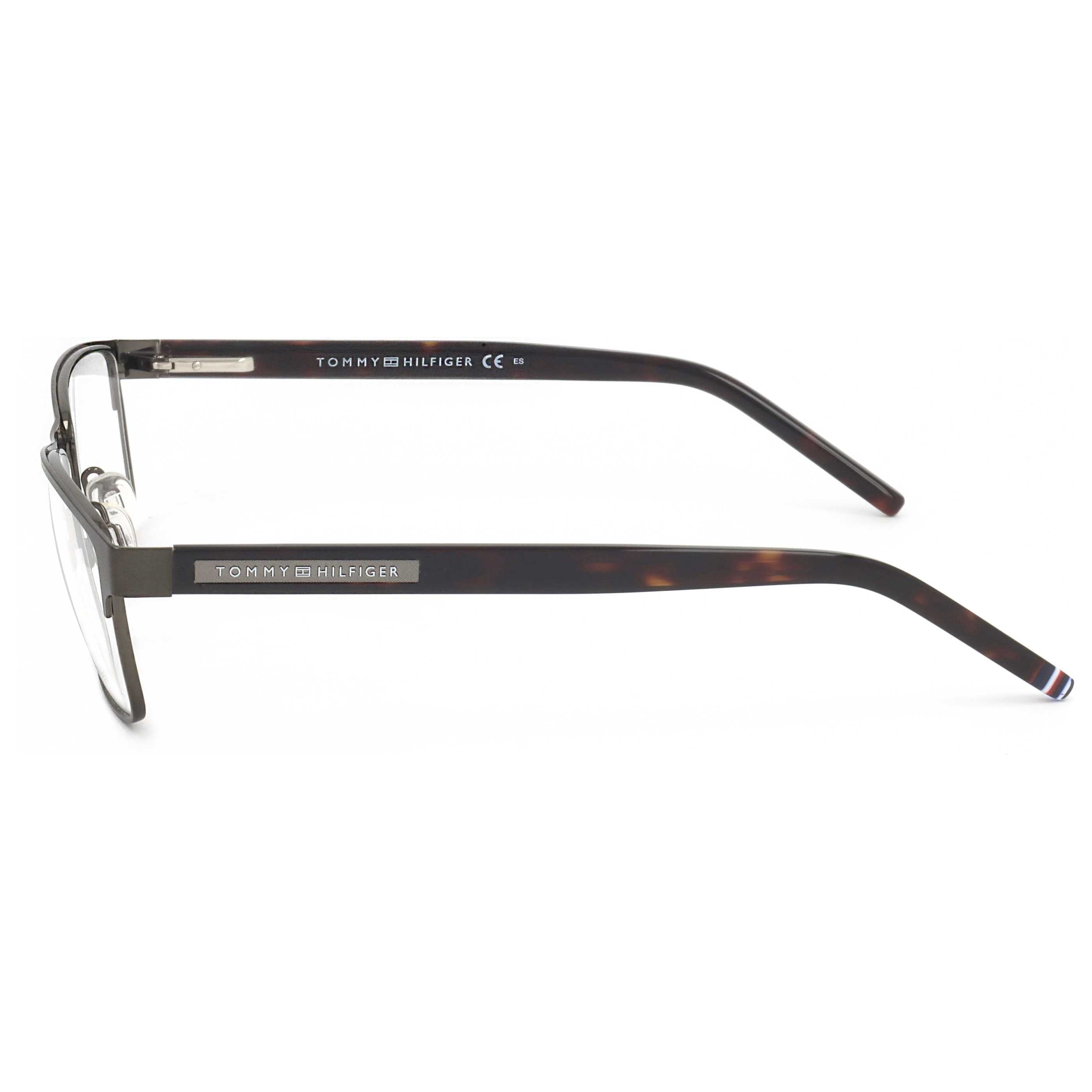 משקפי ראייה Tommy Hilfiger דגם Th1944 לגברים 53 מ״מ בצבע מט רותניום שחור