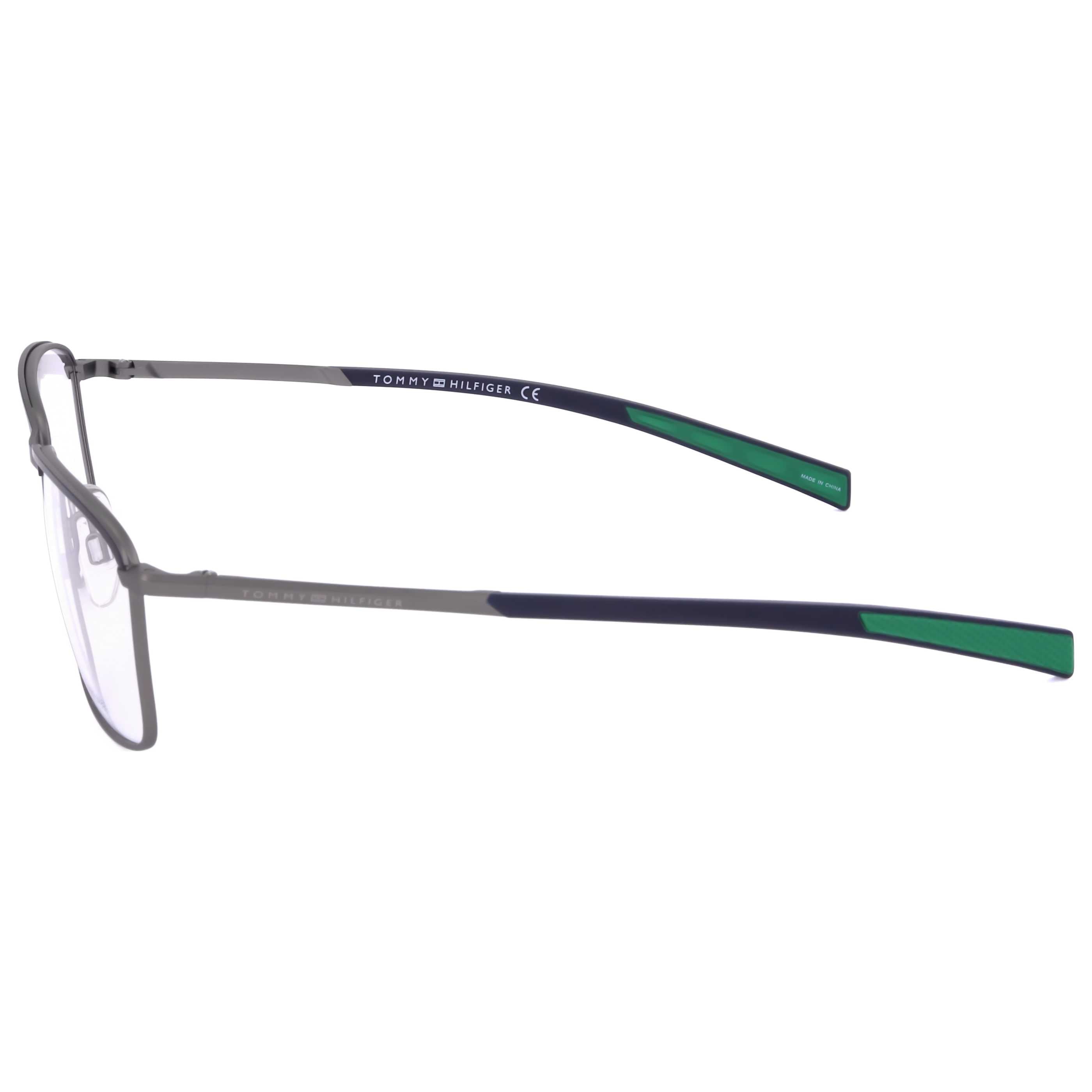 משקפי ראייה Tommy Hilfiger דגם Th1954 לגברים 56 מ״מ בצבע אפור מט רותניום
