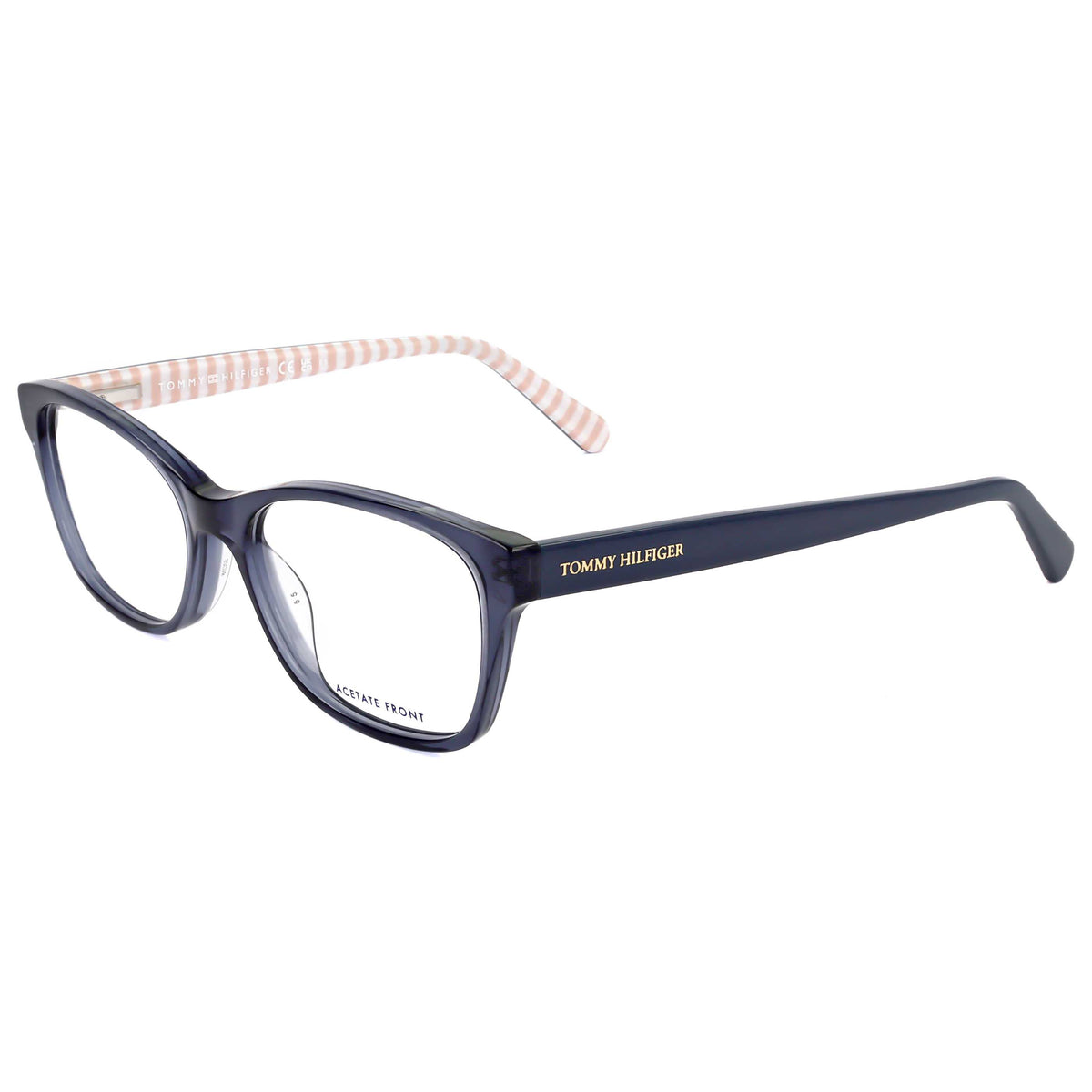 משקפי ראייה Tommy Hilfiger לנשים 52 מ״מ בצבע כחול דוגמה לבן
