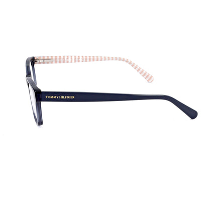 משקפי ראייה Tommy Hilfiger לנשים 52 מ״מ בצבע כחול דוגמה לבן