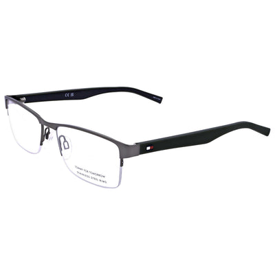 משקפי ראייה Tommy Hilfiger לגברים 53 מ״מ בצבע מט כהה Ruthenium