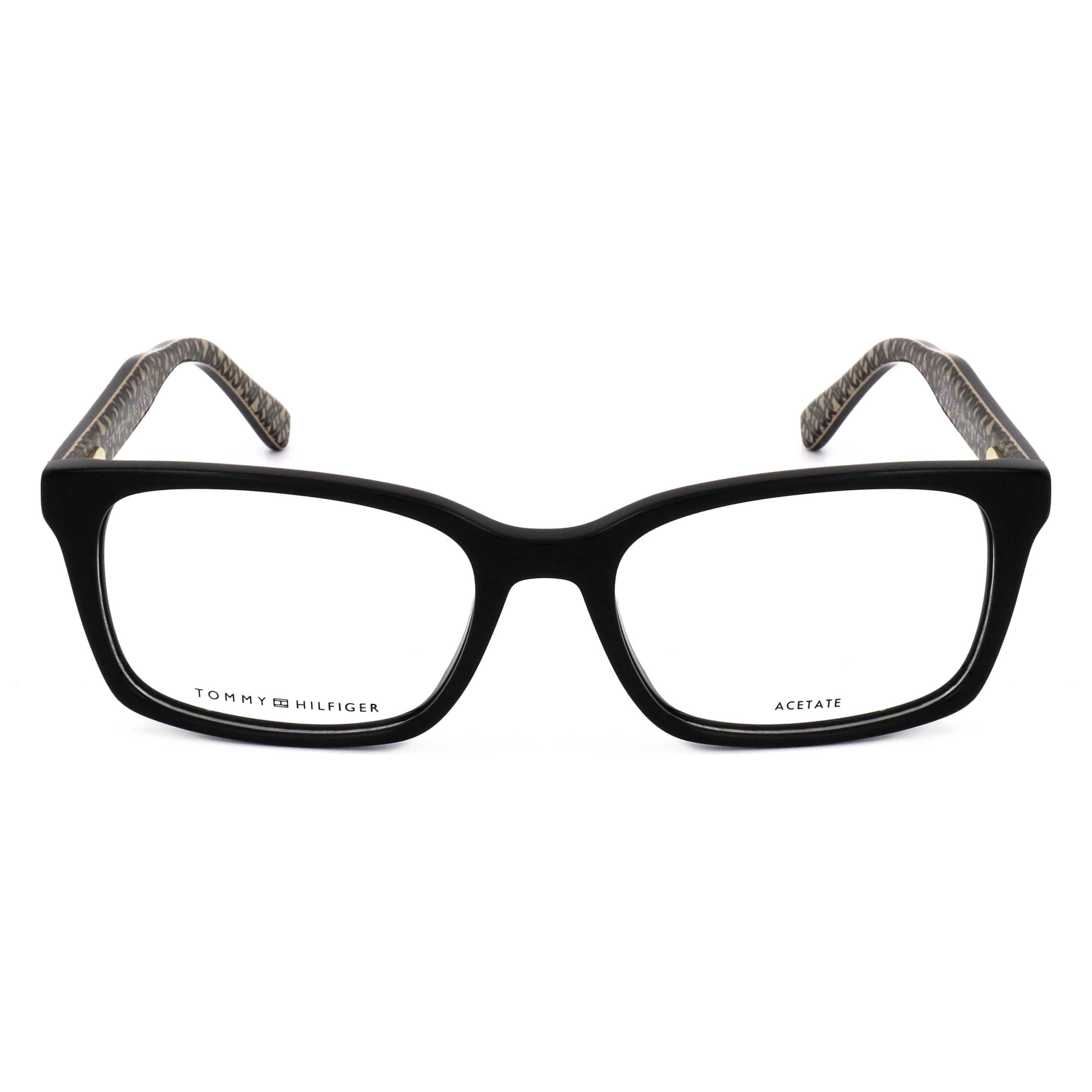 משקפי ראייה Tommy Hilfiger דגם Th2109 לנשים 52 מ״מ בצבע שחור Pattern חום