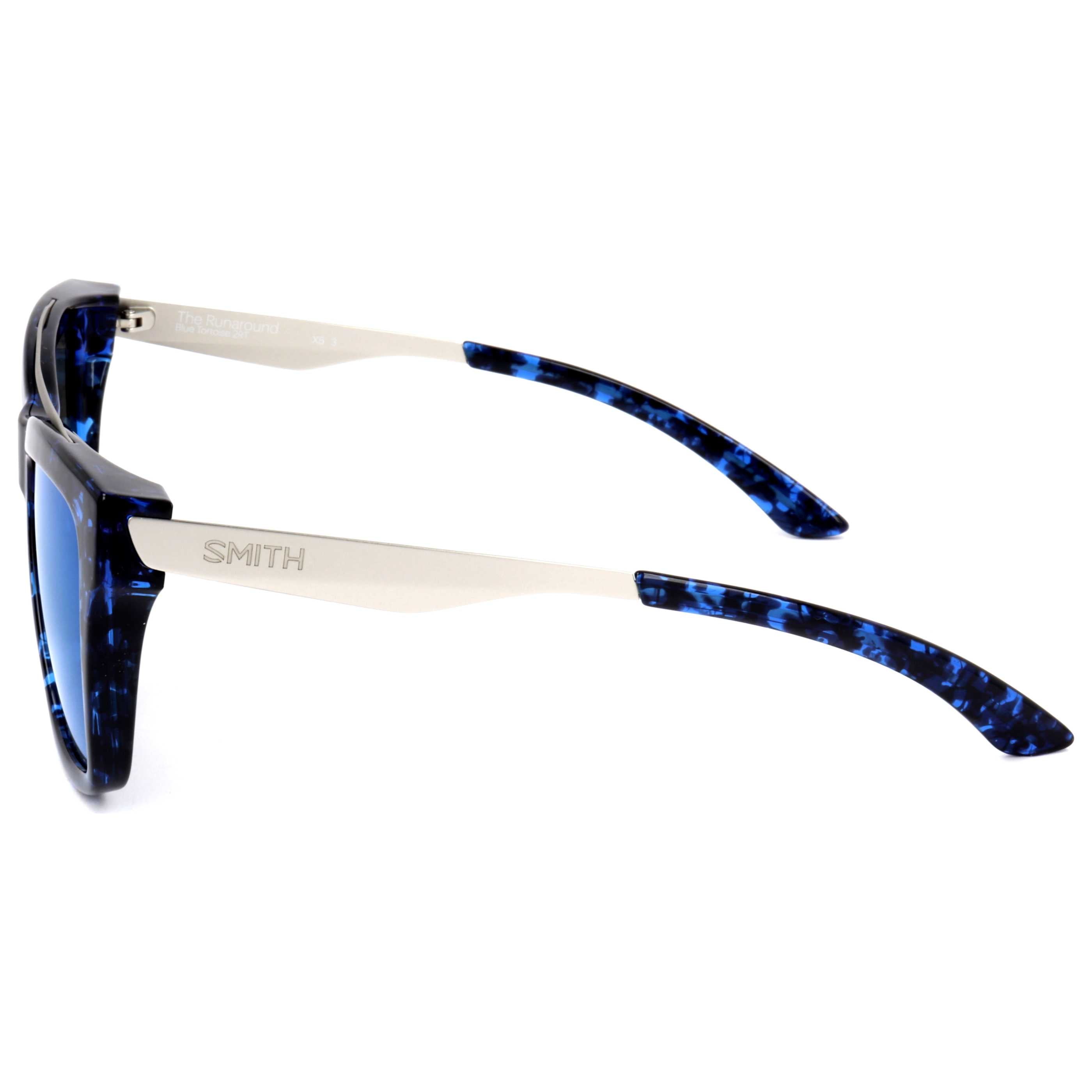 משקפי שמש Smith Optics דגם Therunaround לנשים 55 מ״מ בצבע הוואנה כחולה Palladium