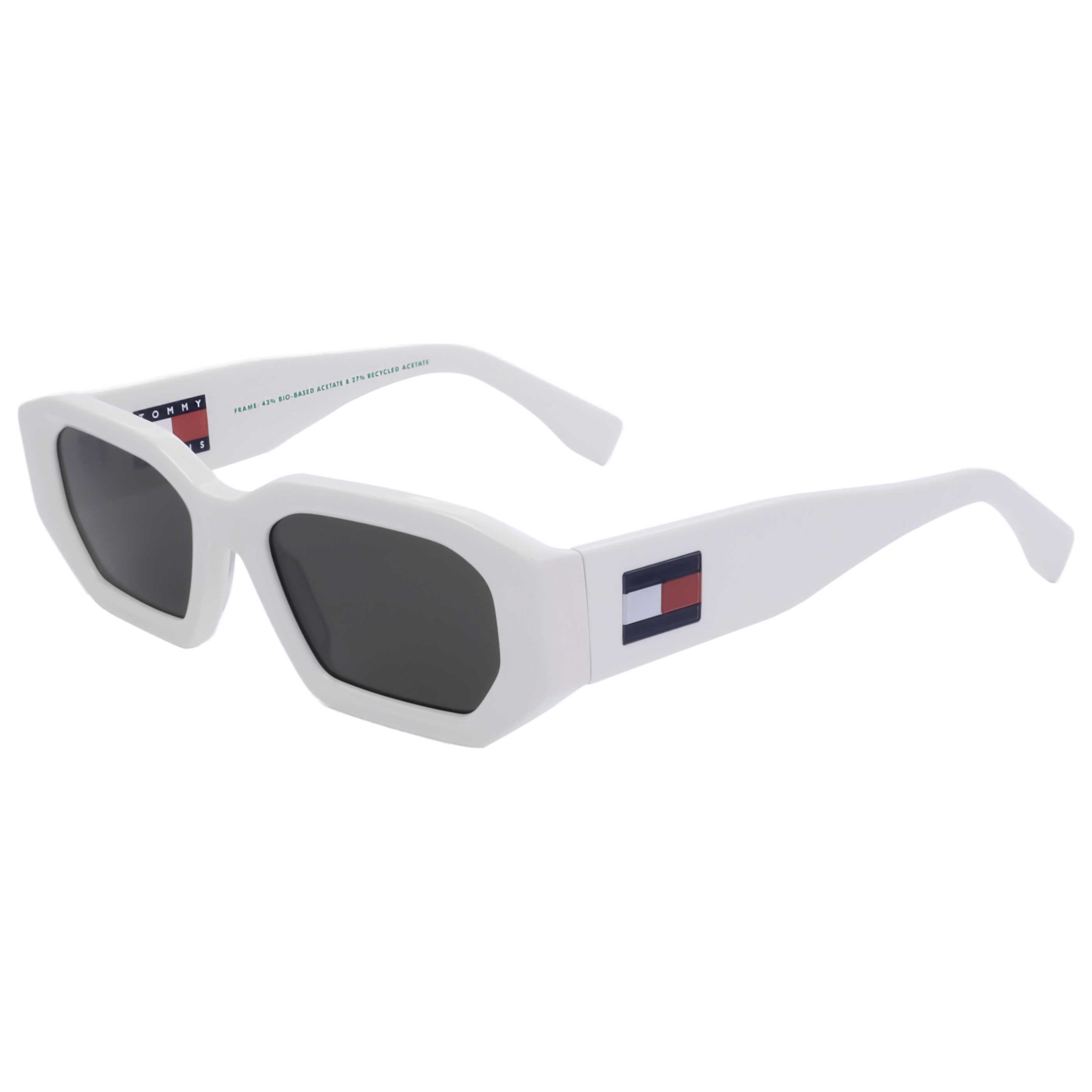 משקפי שמש Tommy Hilfiger דגם Tj0099 יוניסקס 53 מ״מ בצבע לבן