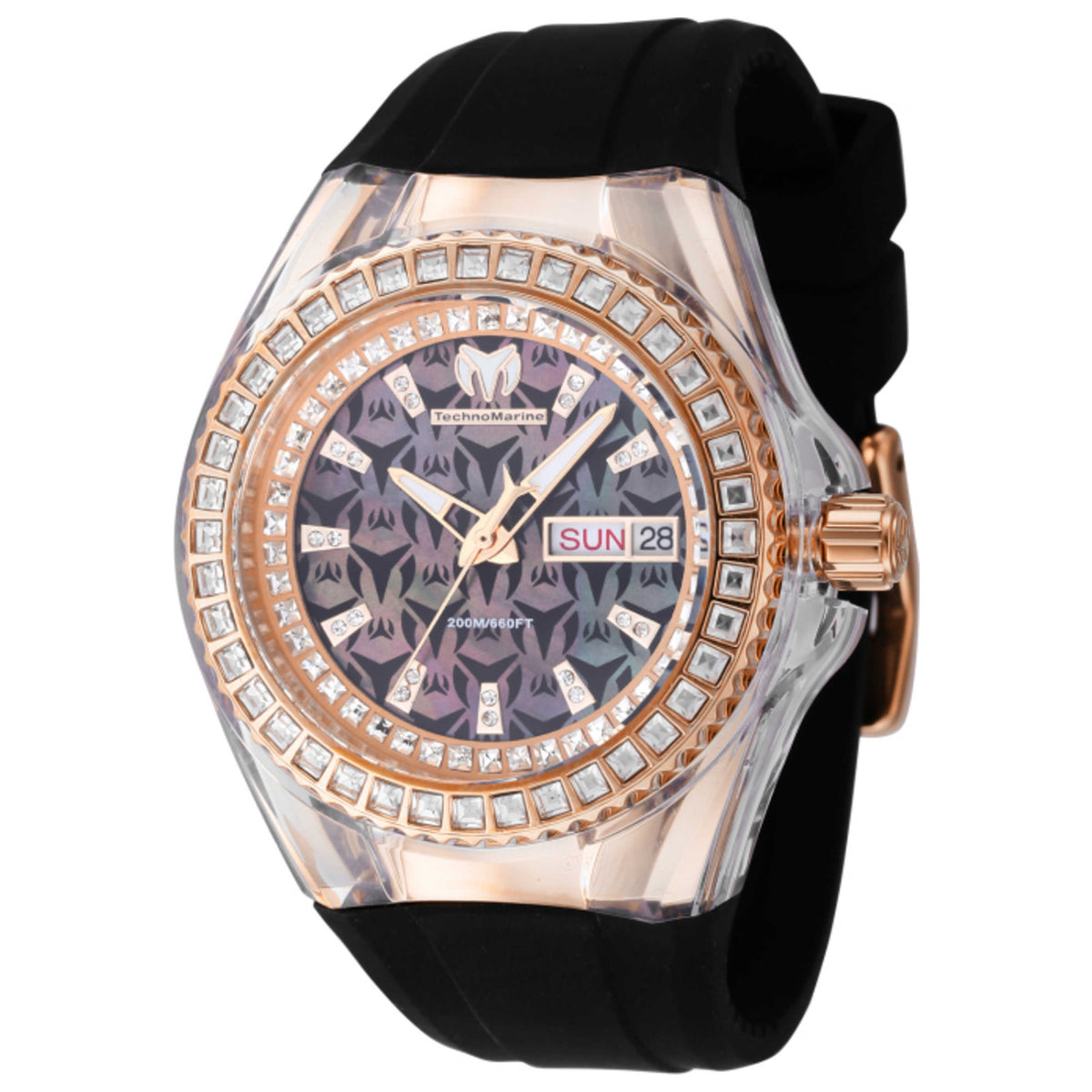 שעון TechnoMarine דגם Cruise Monogram Diamond לנשים 40 מ״מ קוורץ